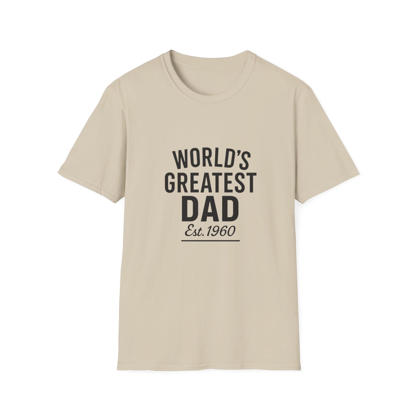 Vintage World's Greatest Dad Est 1960 Softstyle T-Shirt