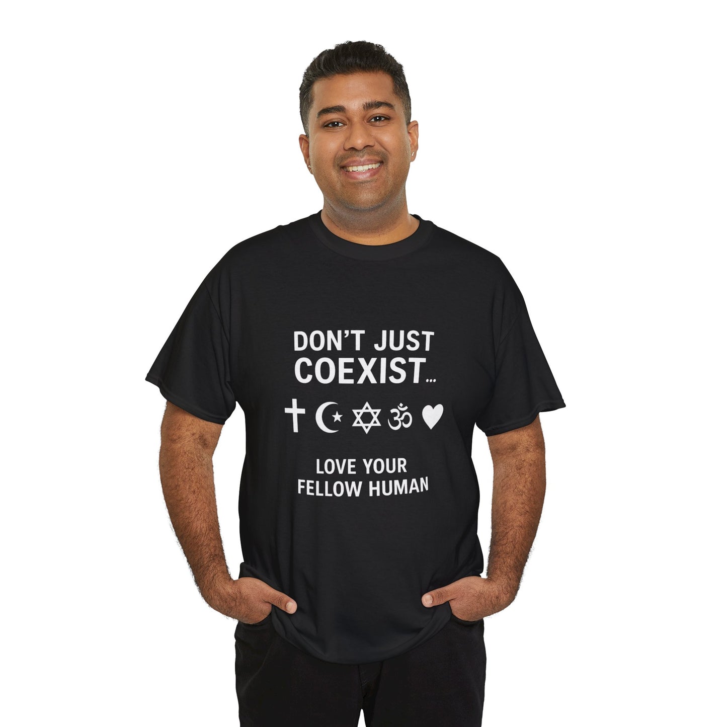 Love Your Fellow Human 100% Cotton Unisex Tee - Pro Love Message T-Shirt