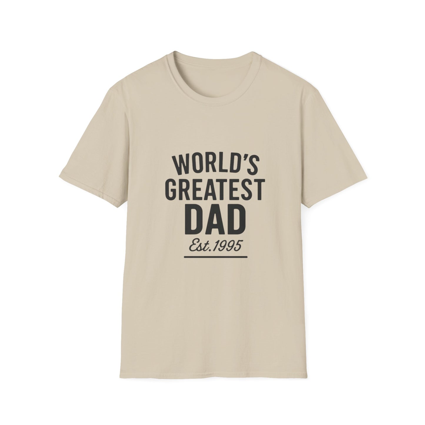 Vintage World's Greatest Dad Est 1995 Softstyle T-Shirt