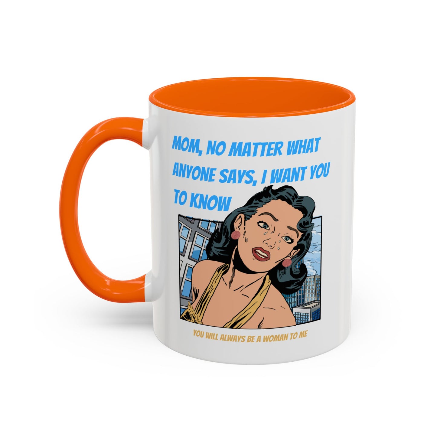 "Mom" Cartoon Accent Coffee Mug, 11 Oz and 15 Oz