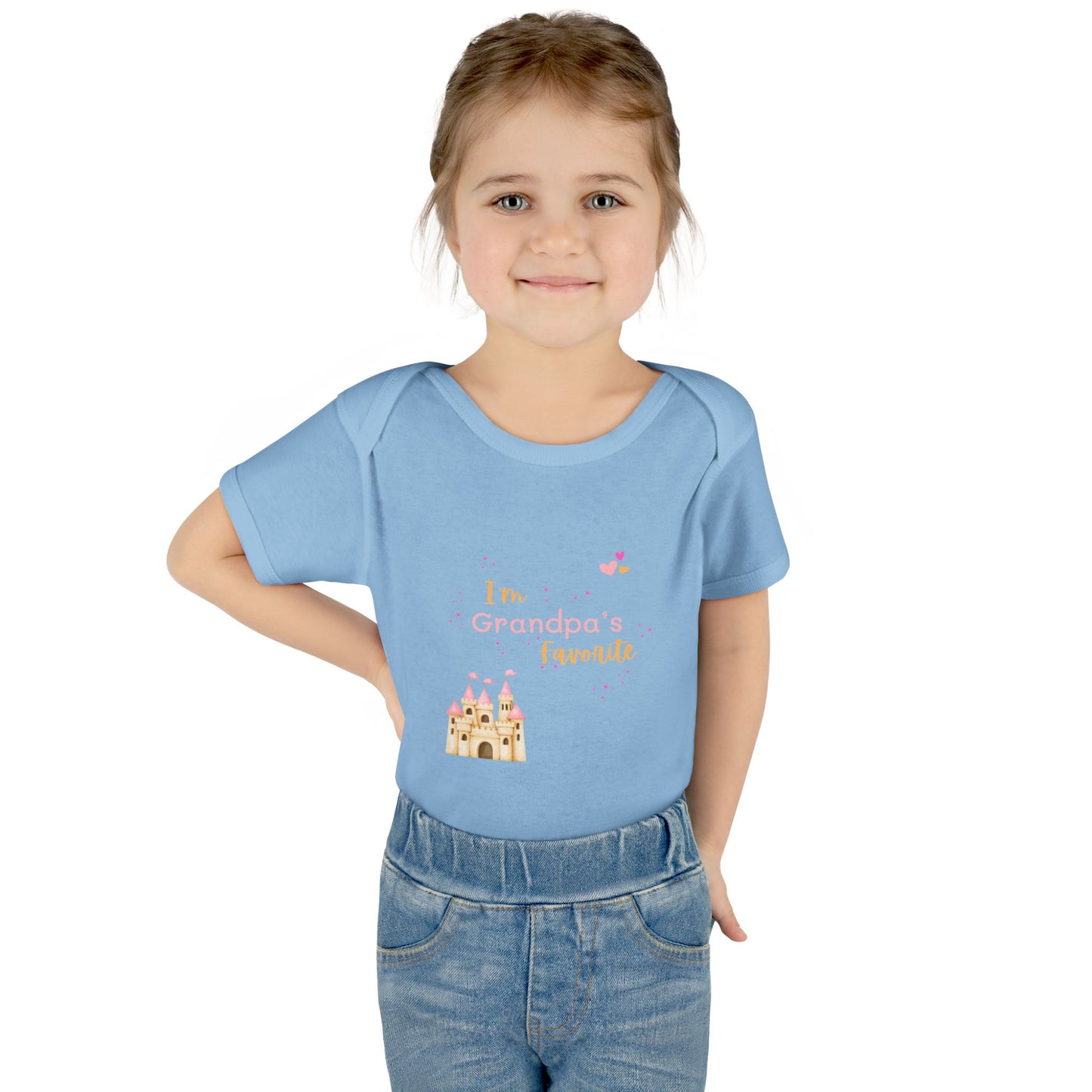 "I'm Grandpa's Favorite" 100% Cotton Rib Infant Onesie (Unisex)