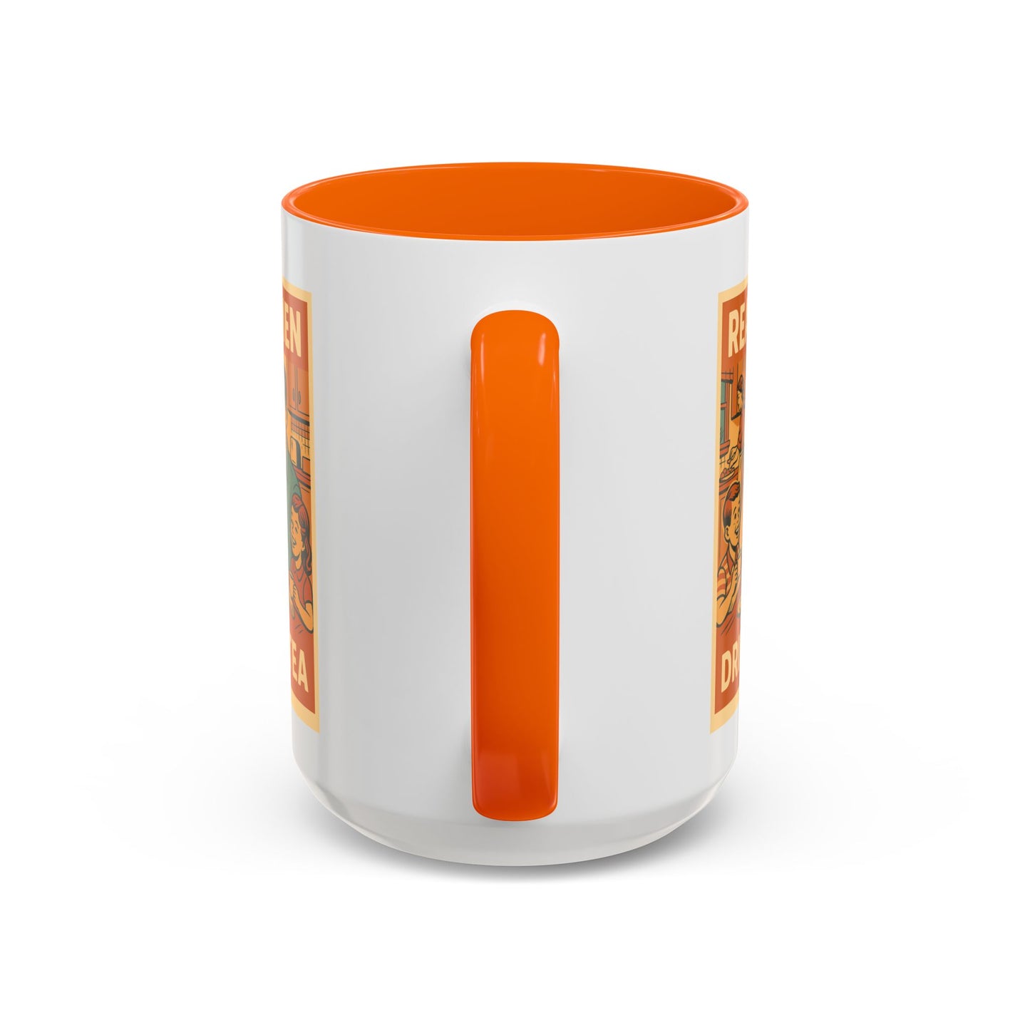 "Real Men Drink Tea" Cartoon Accent Coffee Mug, 11oz and 15 Oz
