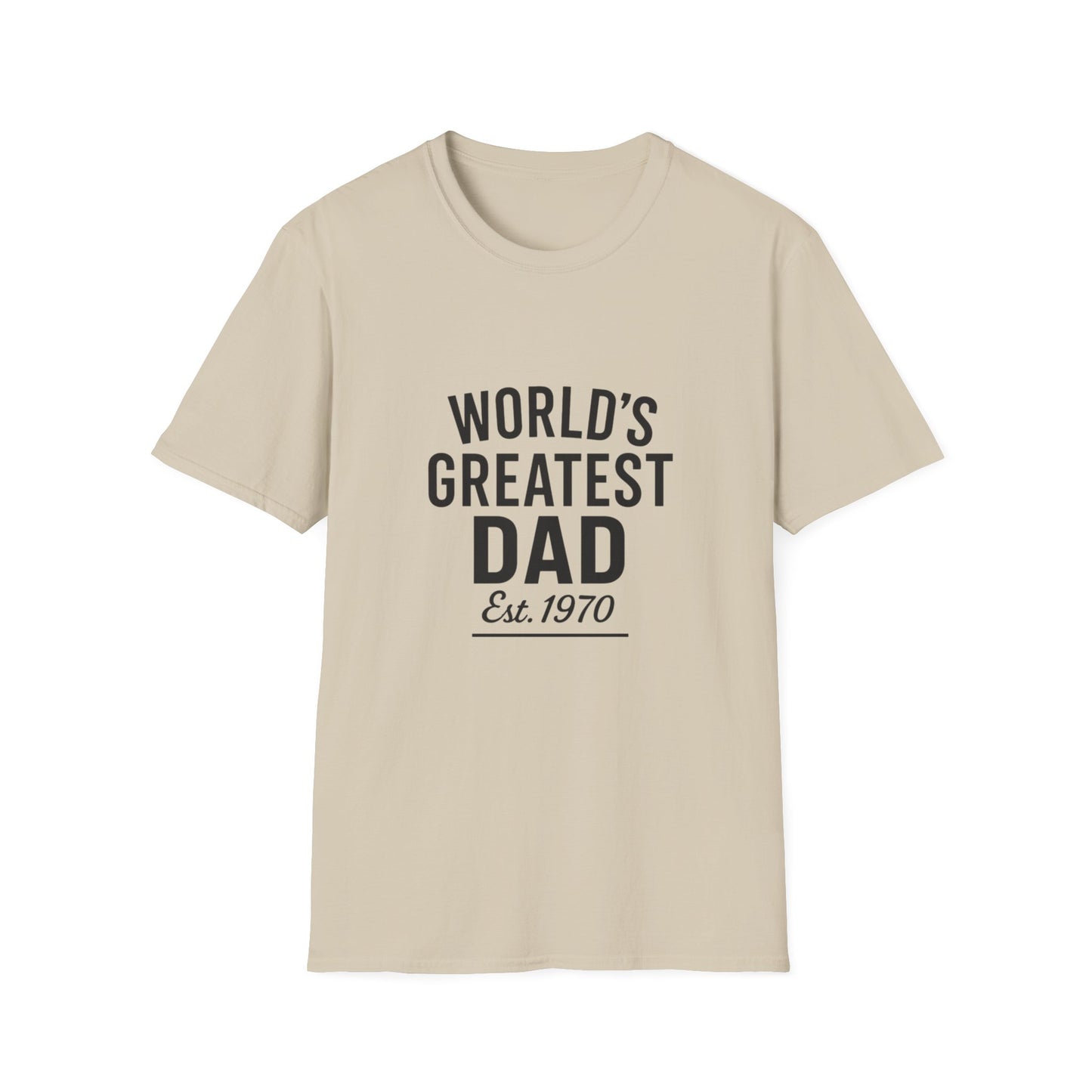 Vintage World's Greatest Dad Est 1970 Softstyle T-Shirt