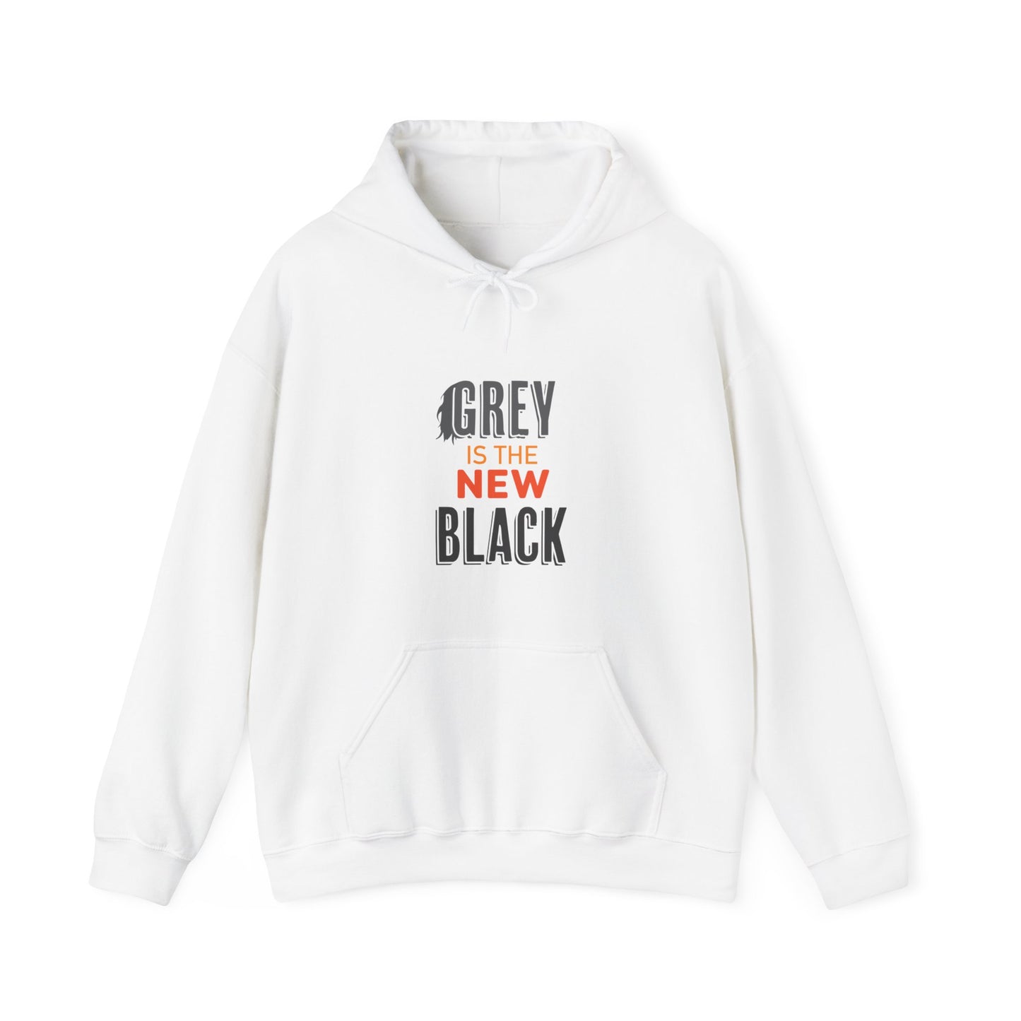 "Grey is The New Black" Heavy Blend™ Hoodie Sweatshirt (Unisex)