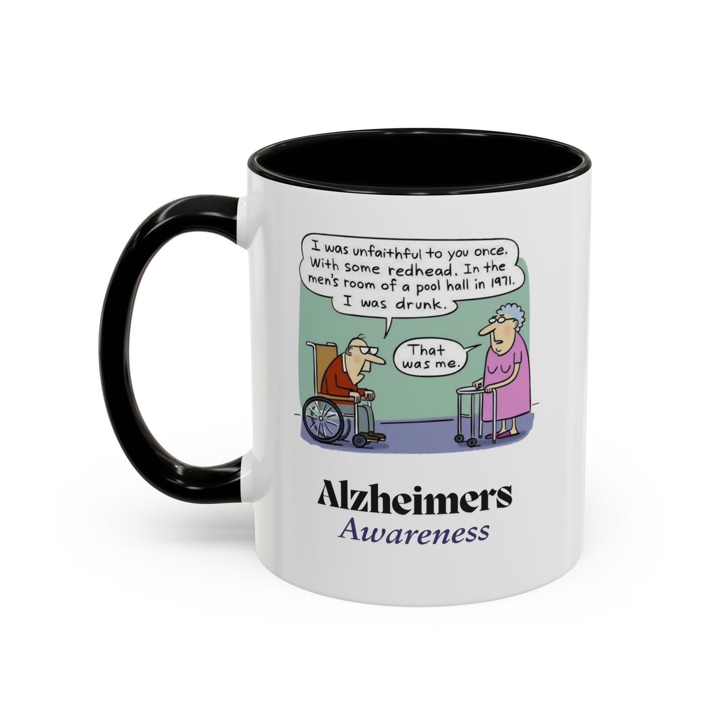 "Alzheimers Awareness" Accent Coffee Mug, 11 Oz and 15 Oz