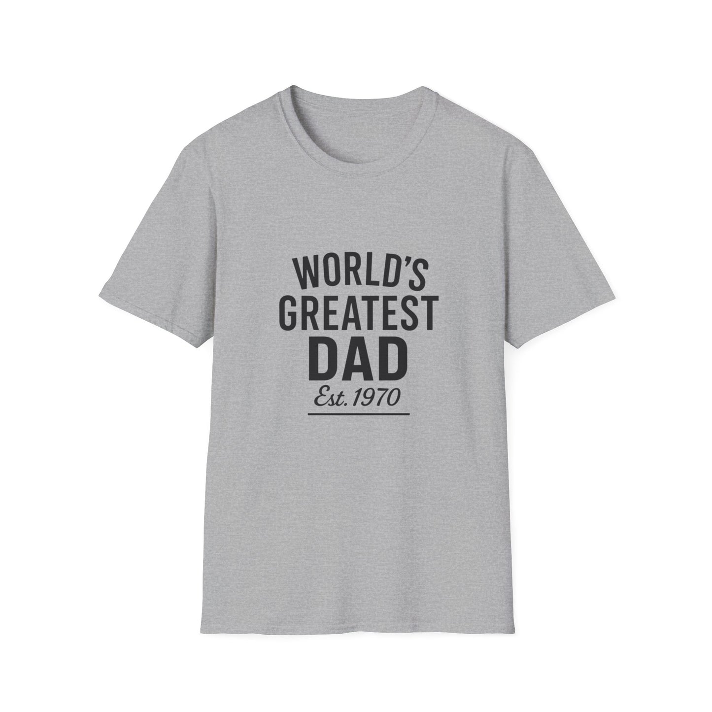 Vintage World's Greatest Dad Est 1970 Softstyle T-Shirt