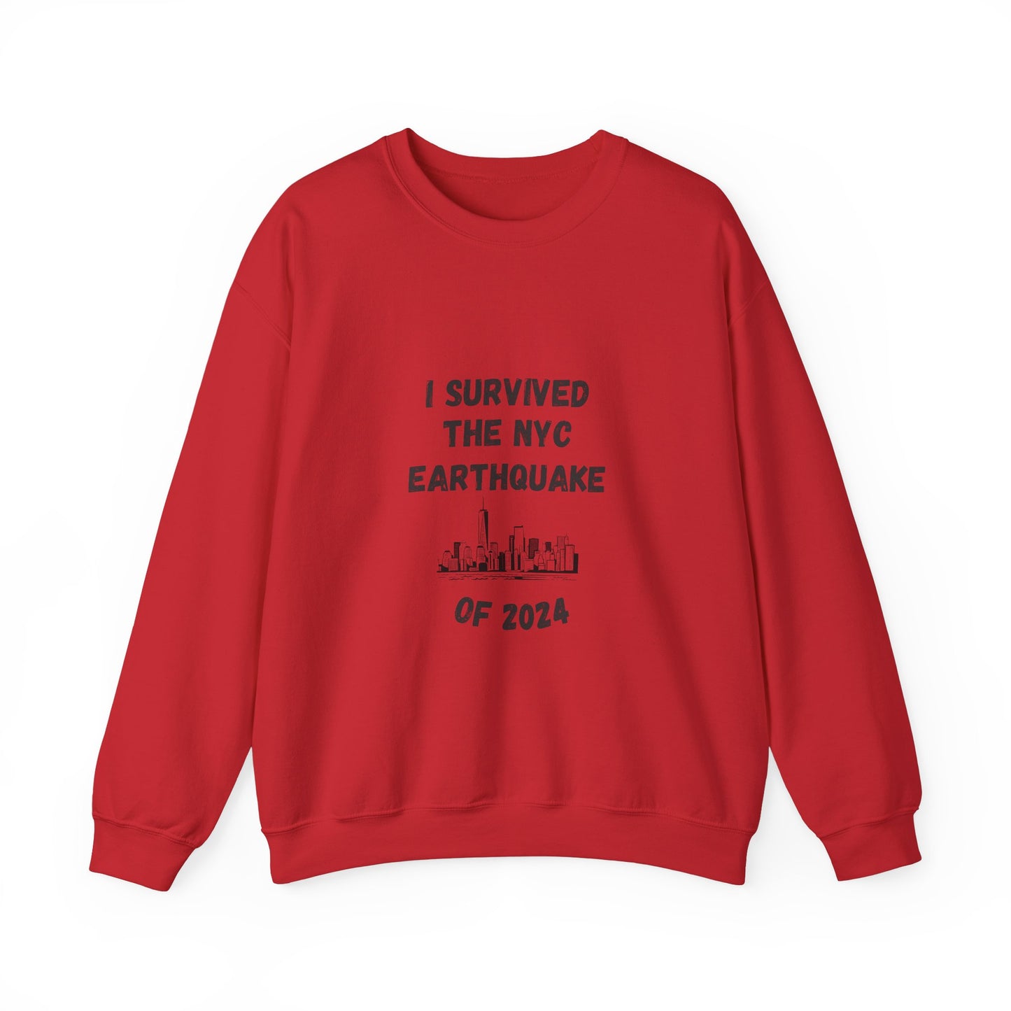 " I Survived The NYC Earthquake" Heavy Blend™ Crewneck Sweatshirt (Unisex)