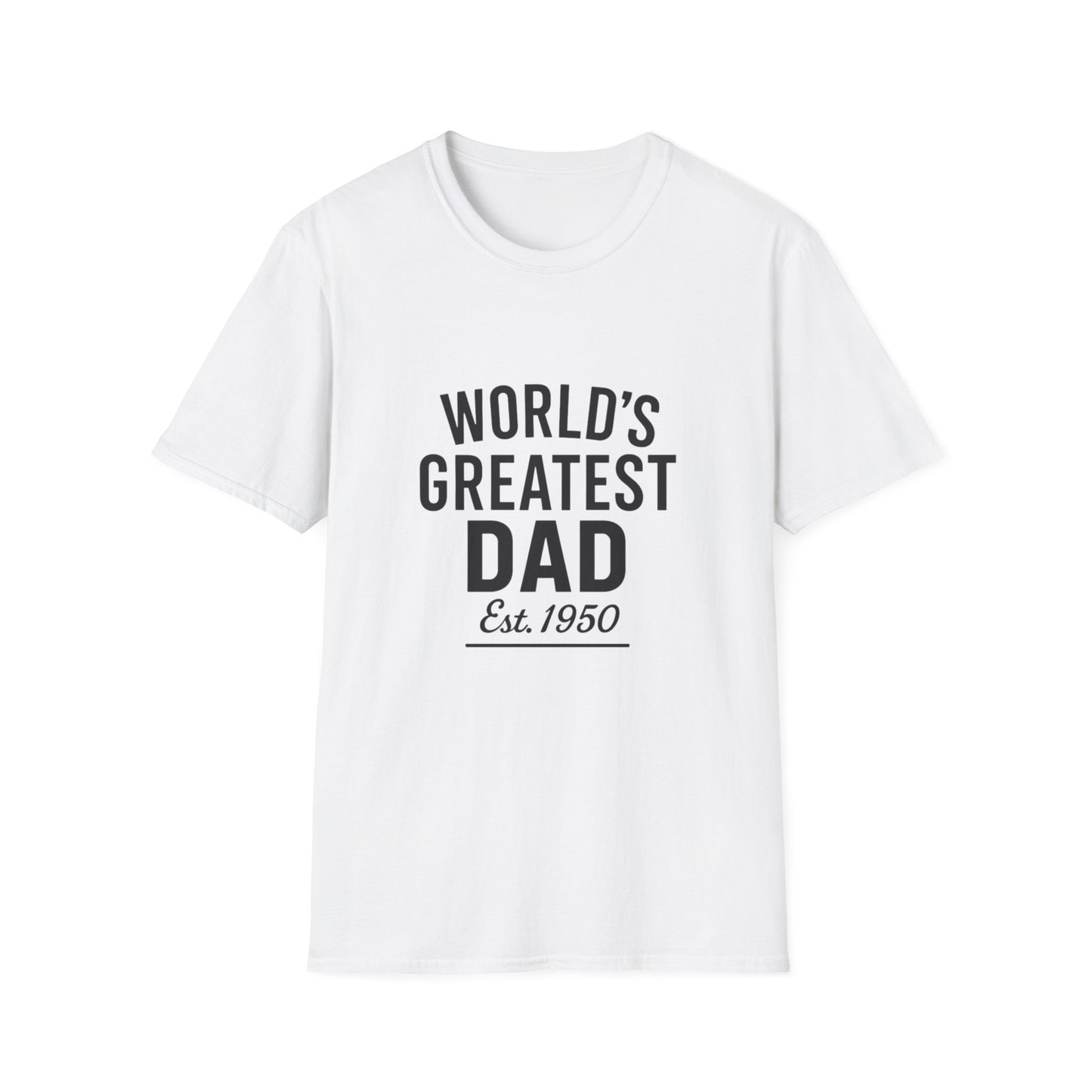 Vintage World's Greatest Dad Est 1950 Softstyle T-Shirt