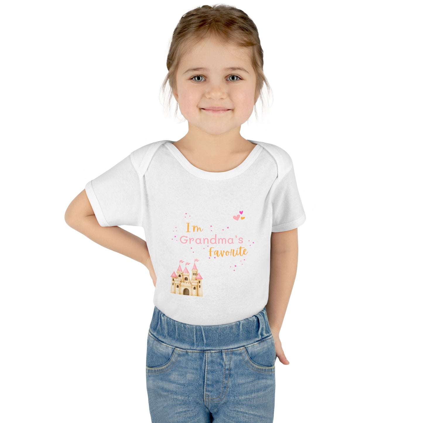 "I'm Grandma's Favorite" 100% Cotton Rib Infant Onesie (Unisex)