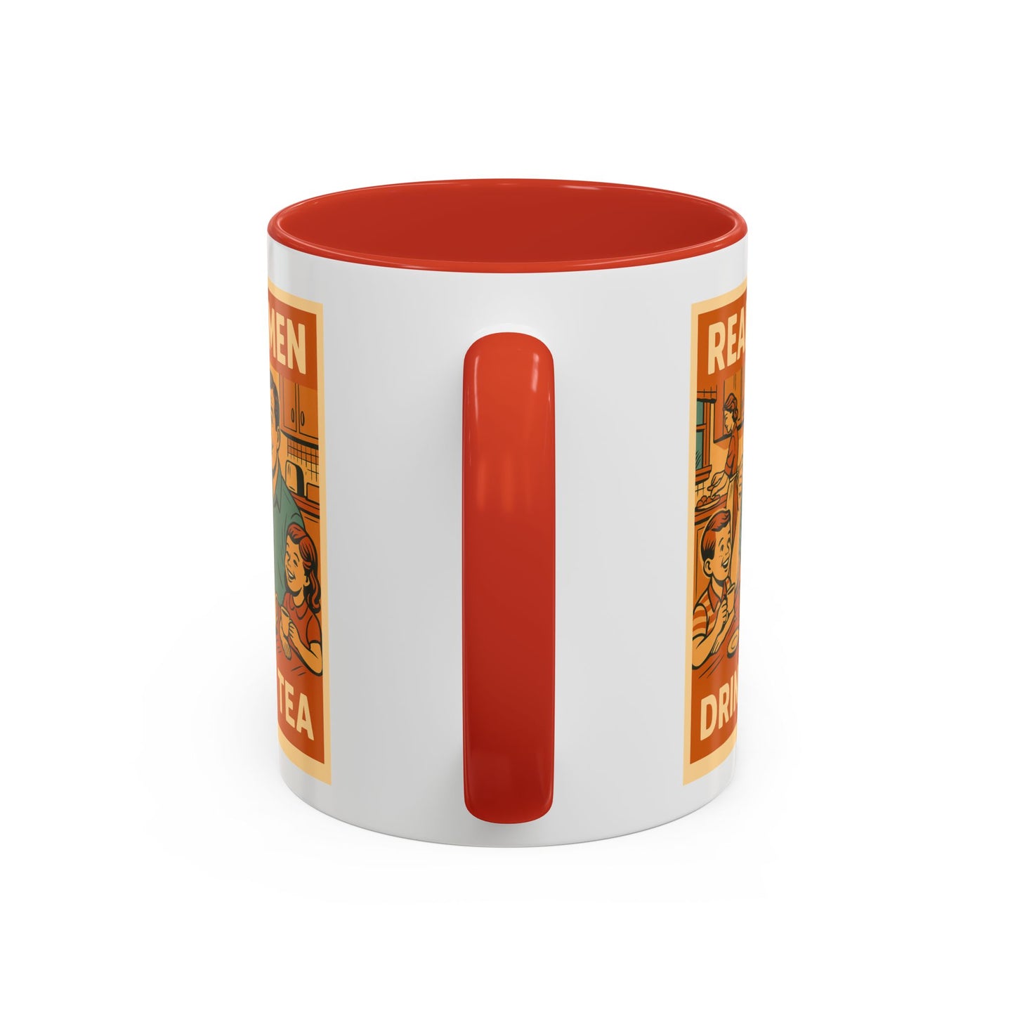 "Real Men Drink Tea" Cartoon Accent Coffee Mug, 11oz and 15 Oz