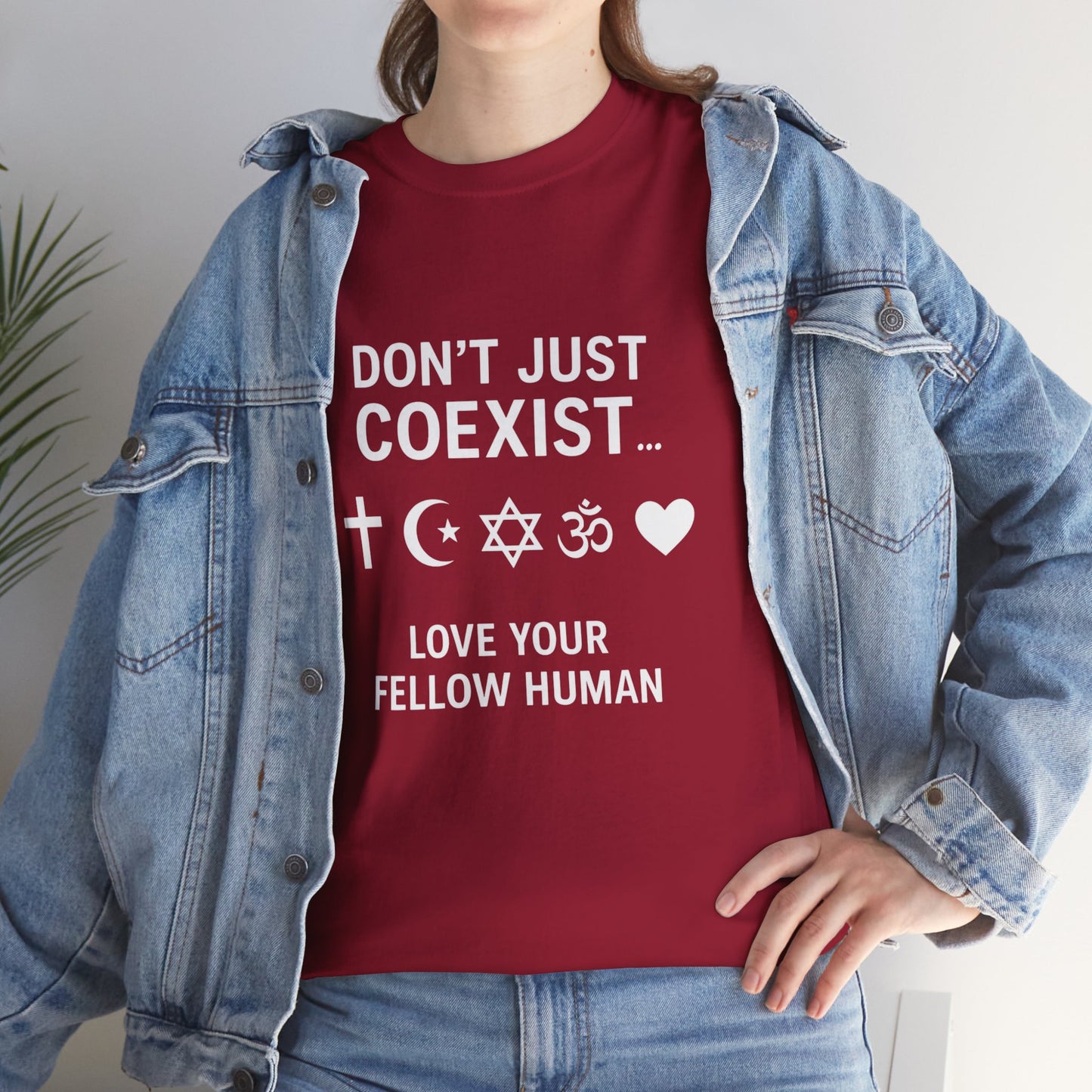 Love Your Fellow Human 100% Cotton Unisex Tee - Pro Love Message T-Shirt