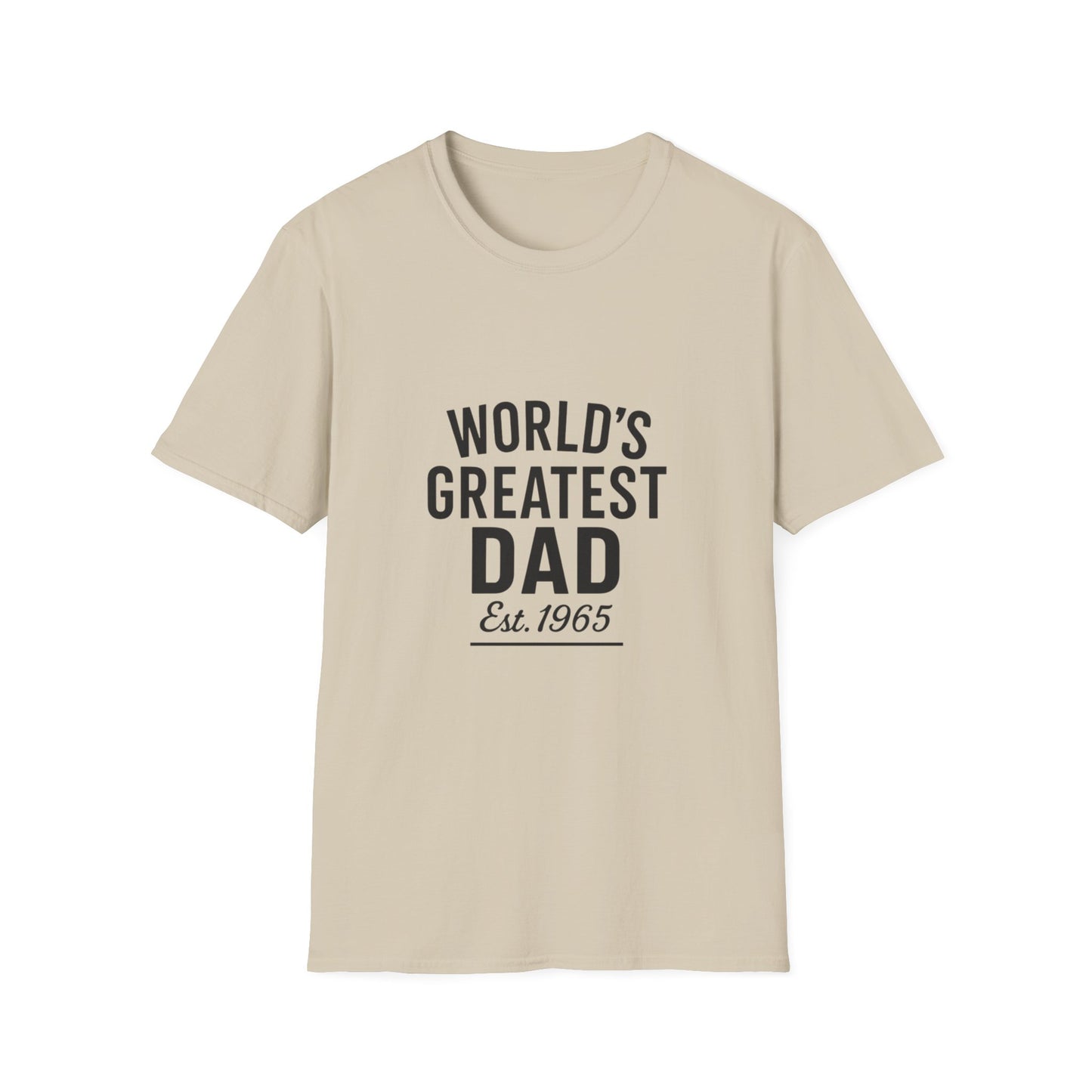 Vintage World's Greatest Dad Est 1965 Softstyle T-Shirt