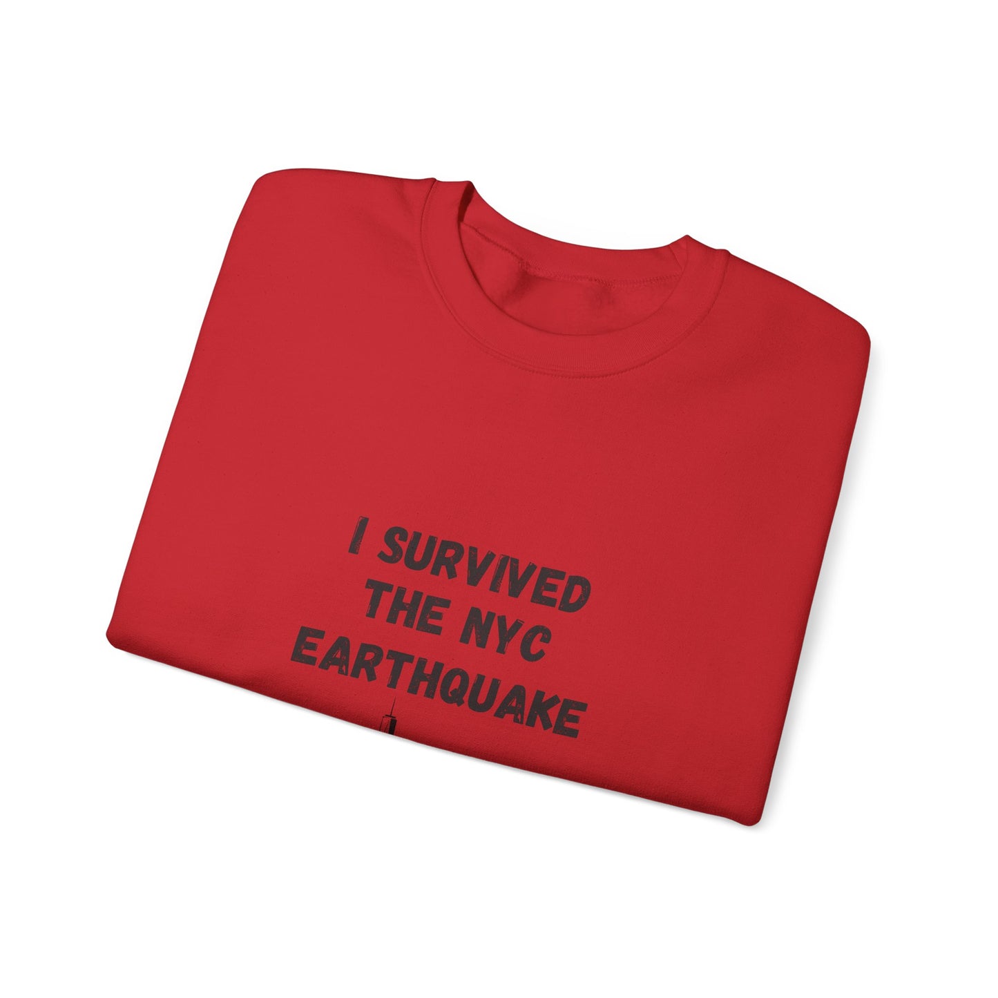 " I Survived The NYC Earthquake" Heavy Blend™ Crewneck Sweatshirt (Unisex)