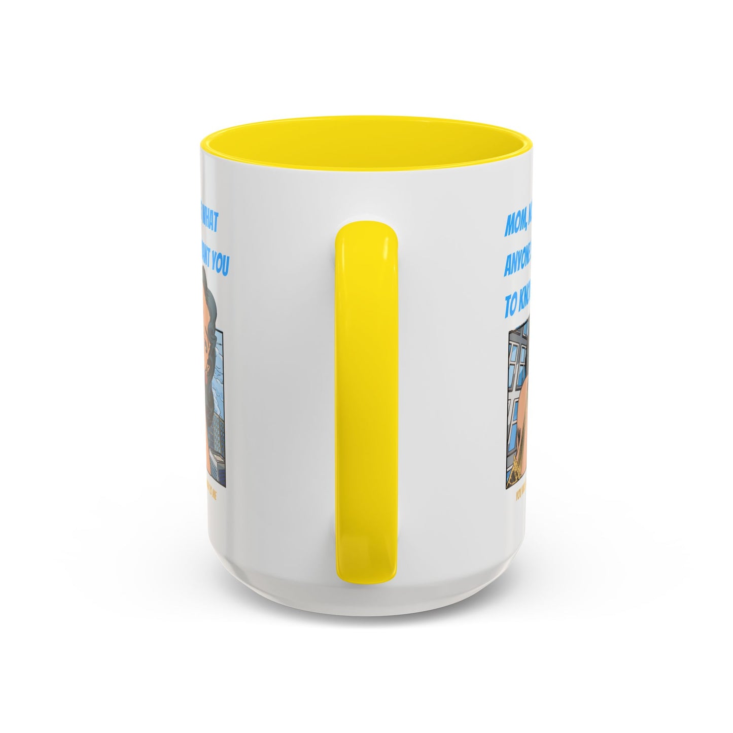 "Mom" Cartoon Accent Coffee Mug, 11 Oz and 15 Oz