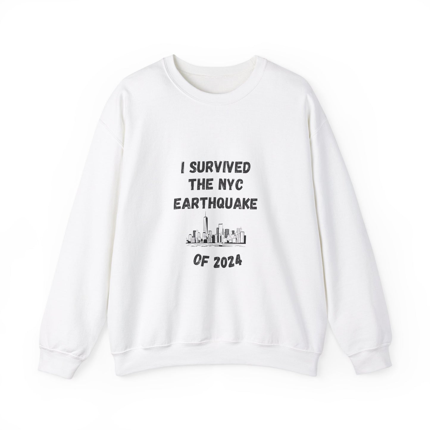 " I Survived The NYC Earthquake" Heavy Blend™ Crewneck Sweatshirt (Unisex)