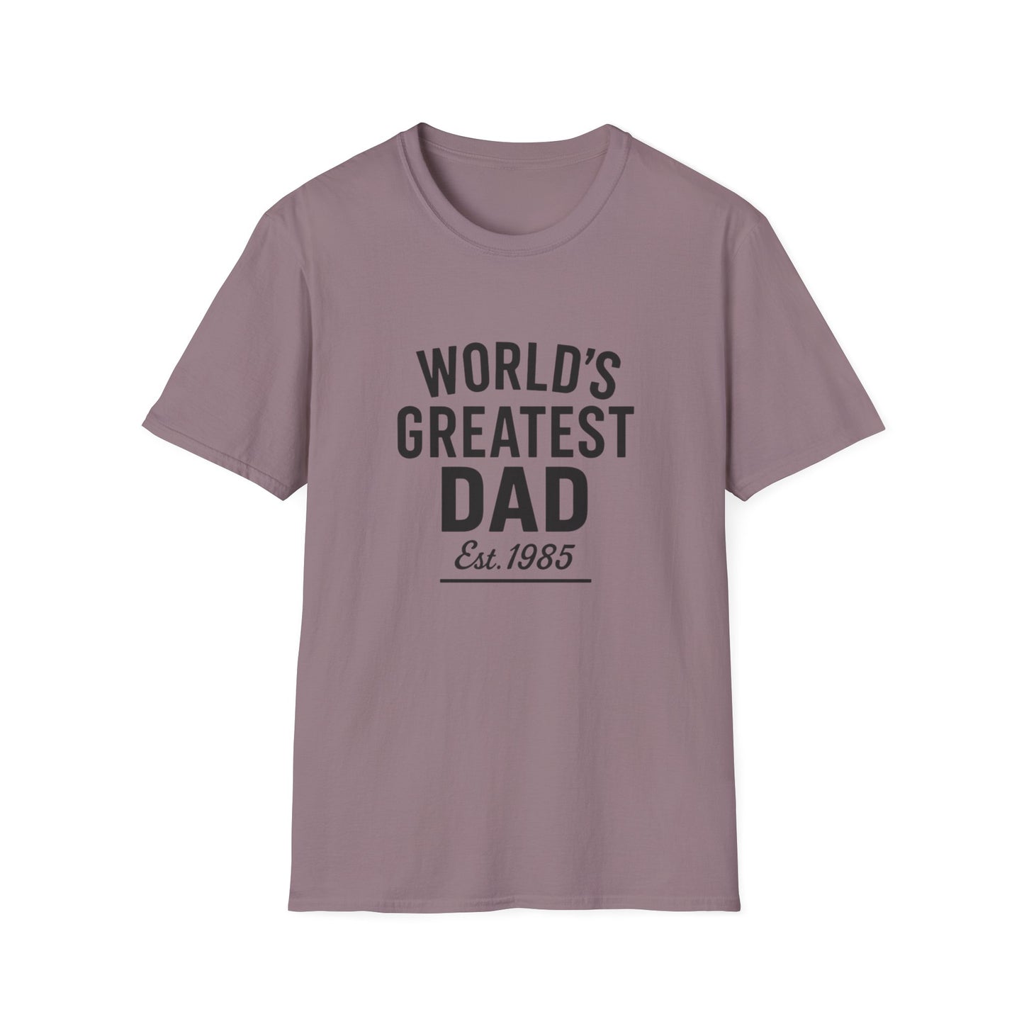 Vintage World's Greatest Dad Est 1985 Softstyle T-Shirt