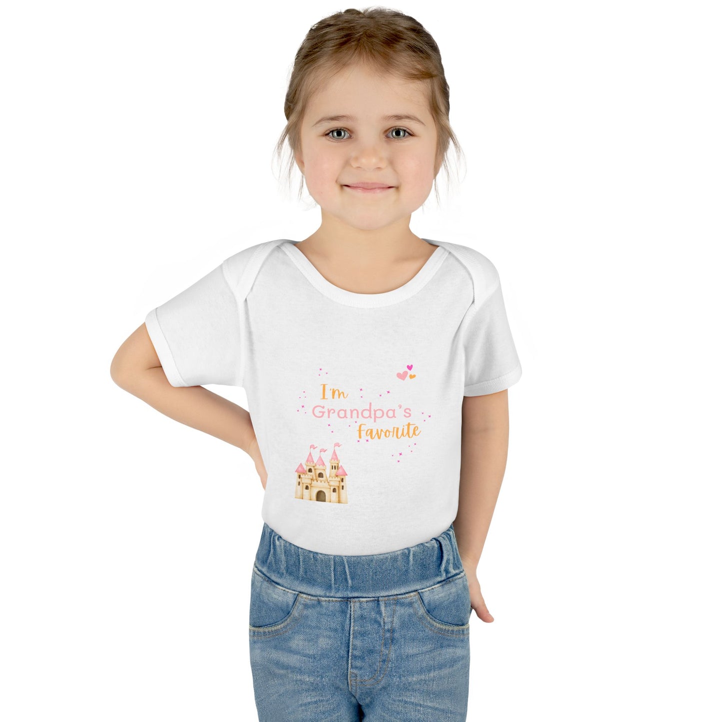 "I'm Grandpa's Favorite" 100% Cotton Rib Infant Onesie (Unisex)