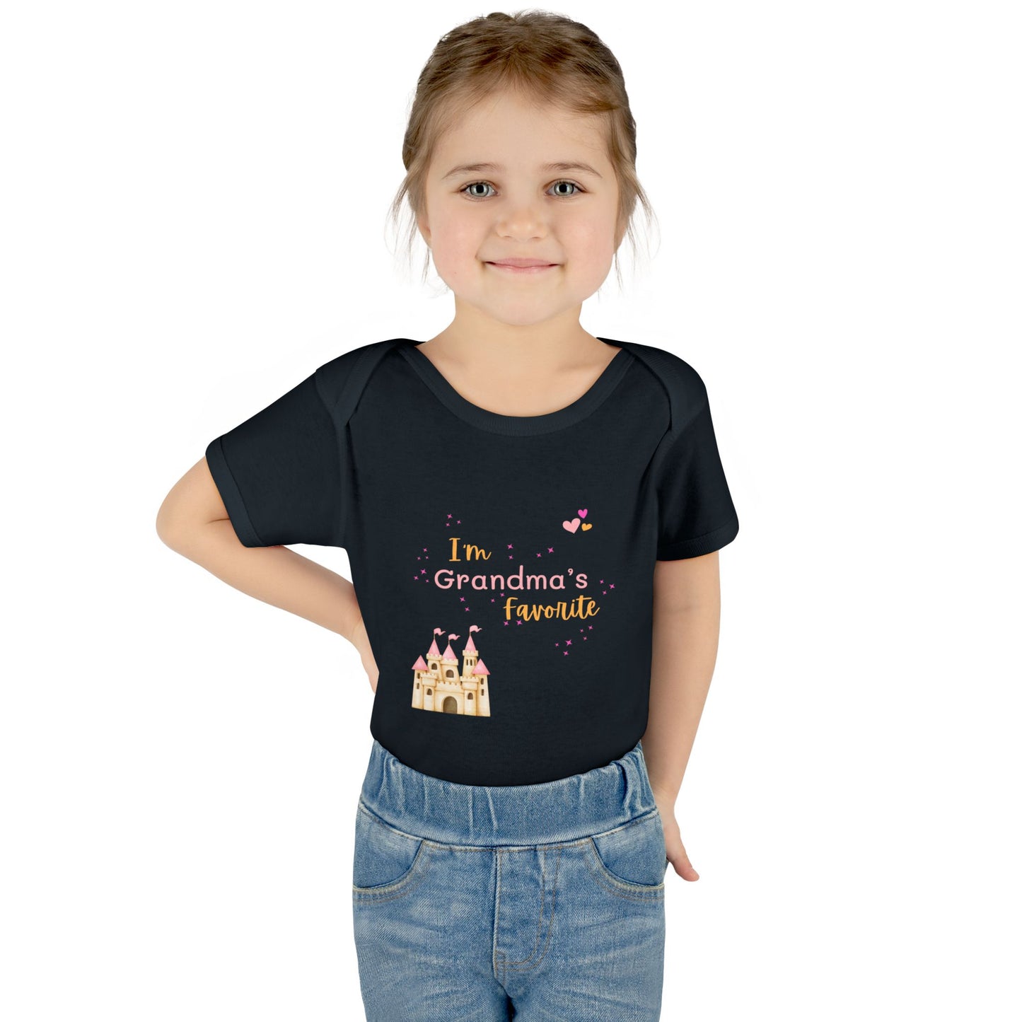"I'm Grandma's Favorite" 100% Cotton Rib Infant Onesie (Unisex)
