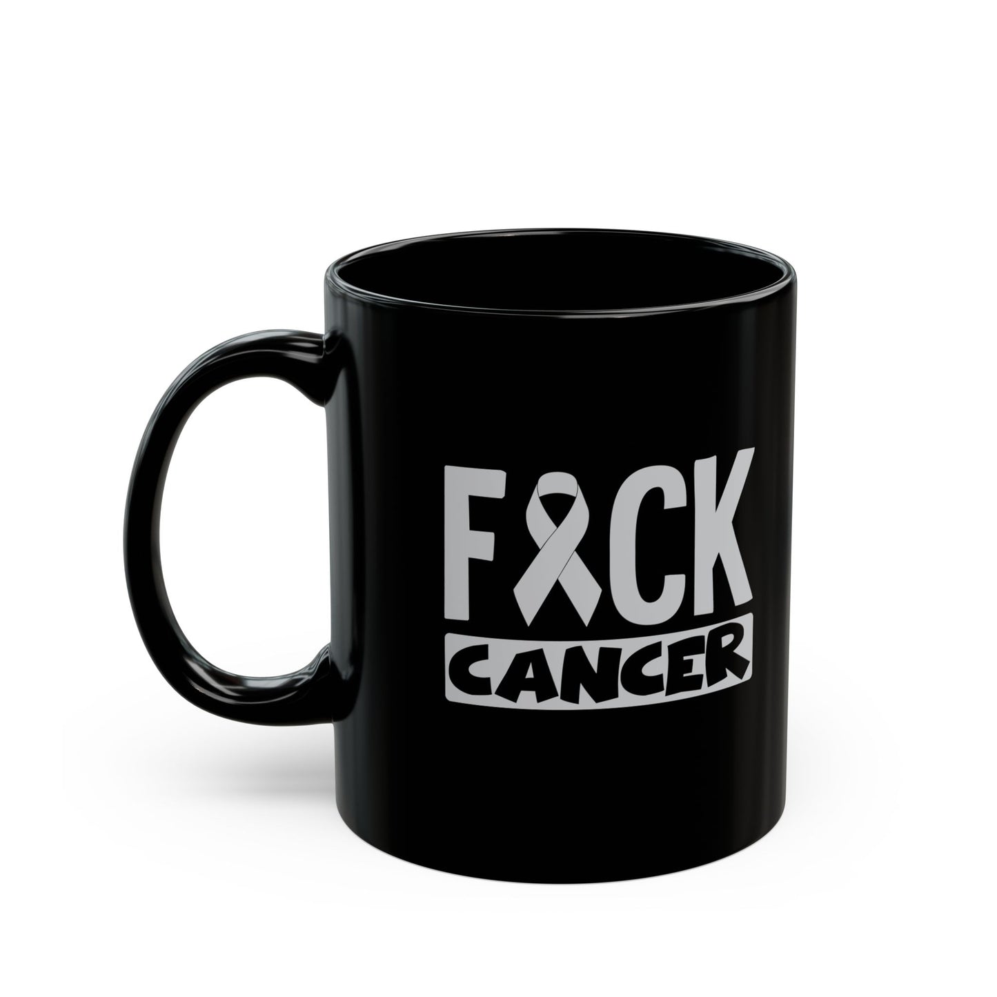 "Fuck Cancer" Black Coffee Mug, 11 0z and 15 Oz