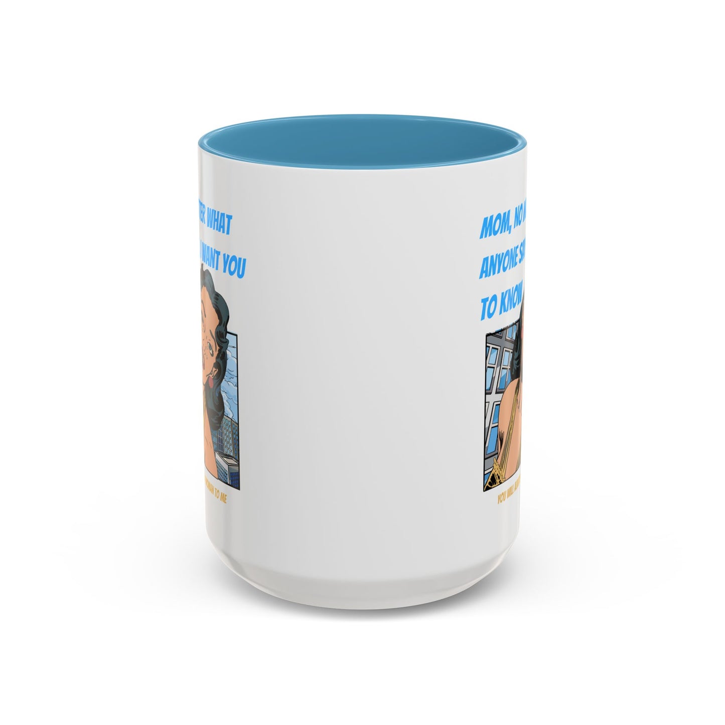 "Mom" Cartoon Accent Coffee Mug, 11 Oz and 15 Oz