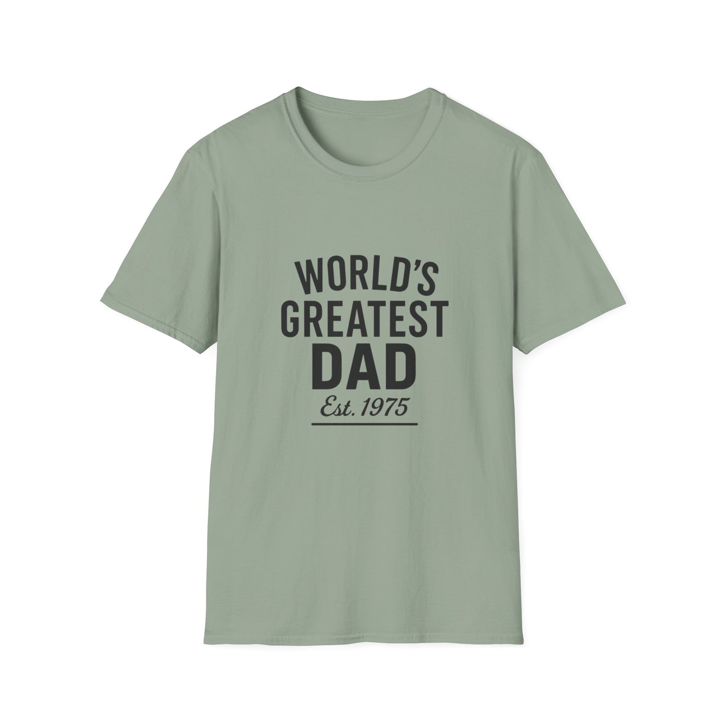Vintage World's Greatest Dad Est 1975 Softstyle T-Shirt