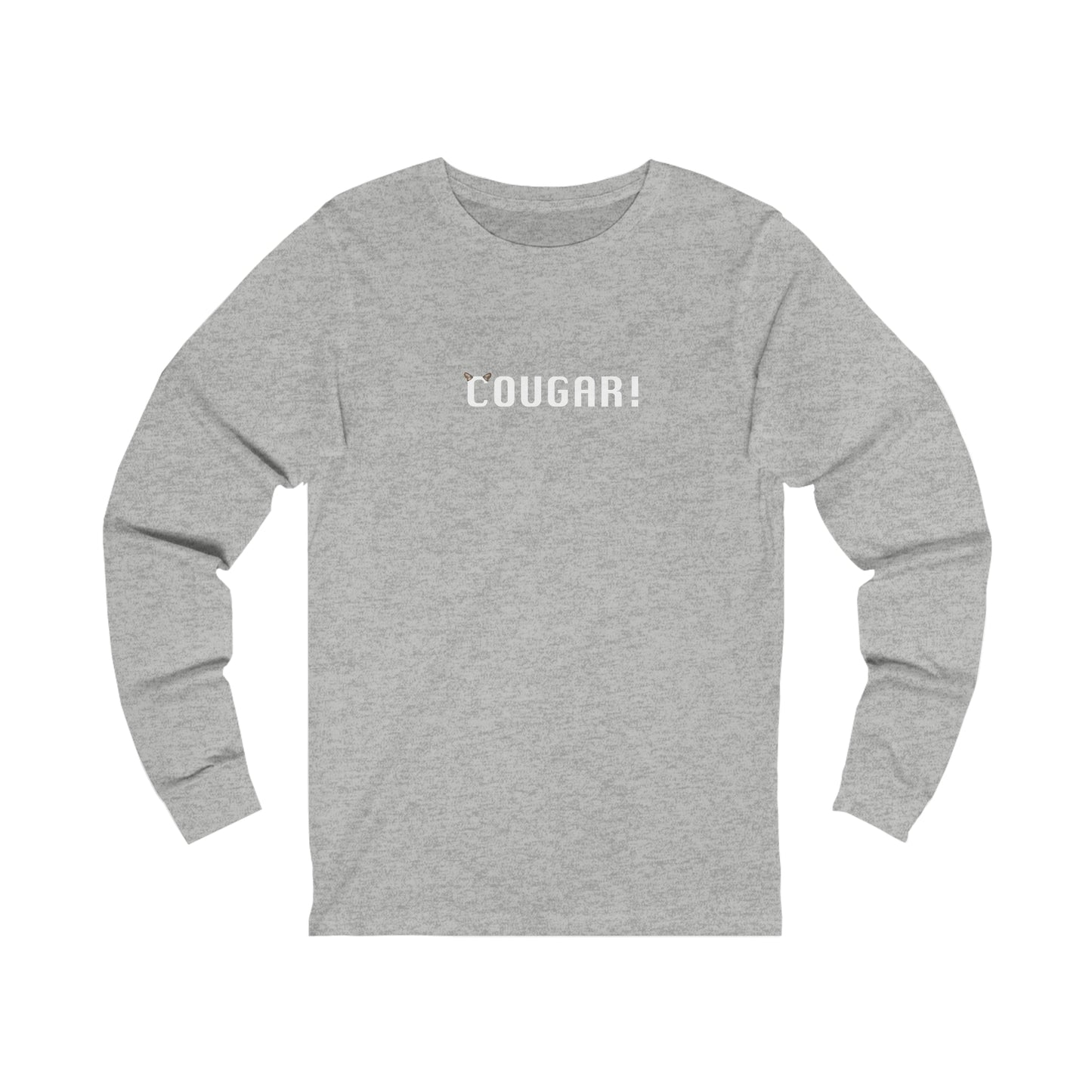 "Cougar" 100% Cotton Women's Long Sleeve Crew Neck T-Shirt