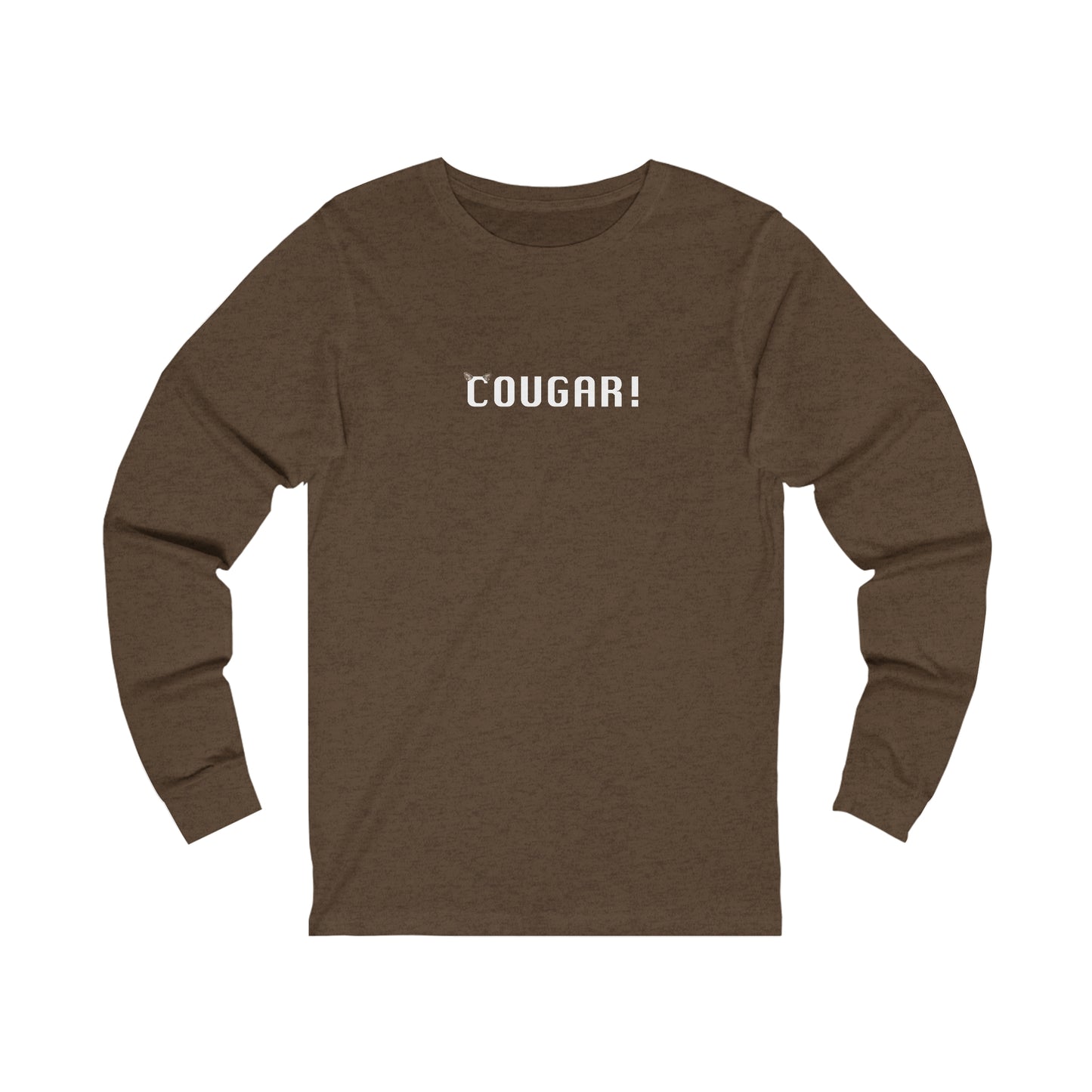 "Cougar" 100% Cotton Women's Long Sleeve Crew Neck T-Shirt
