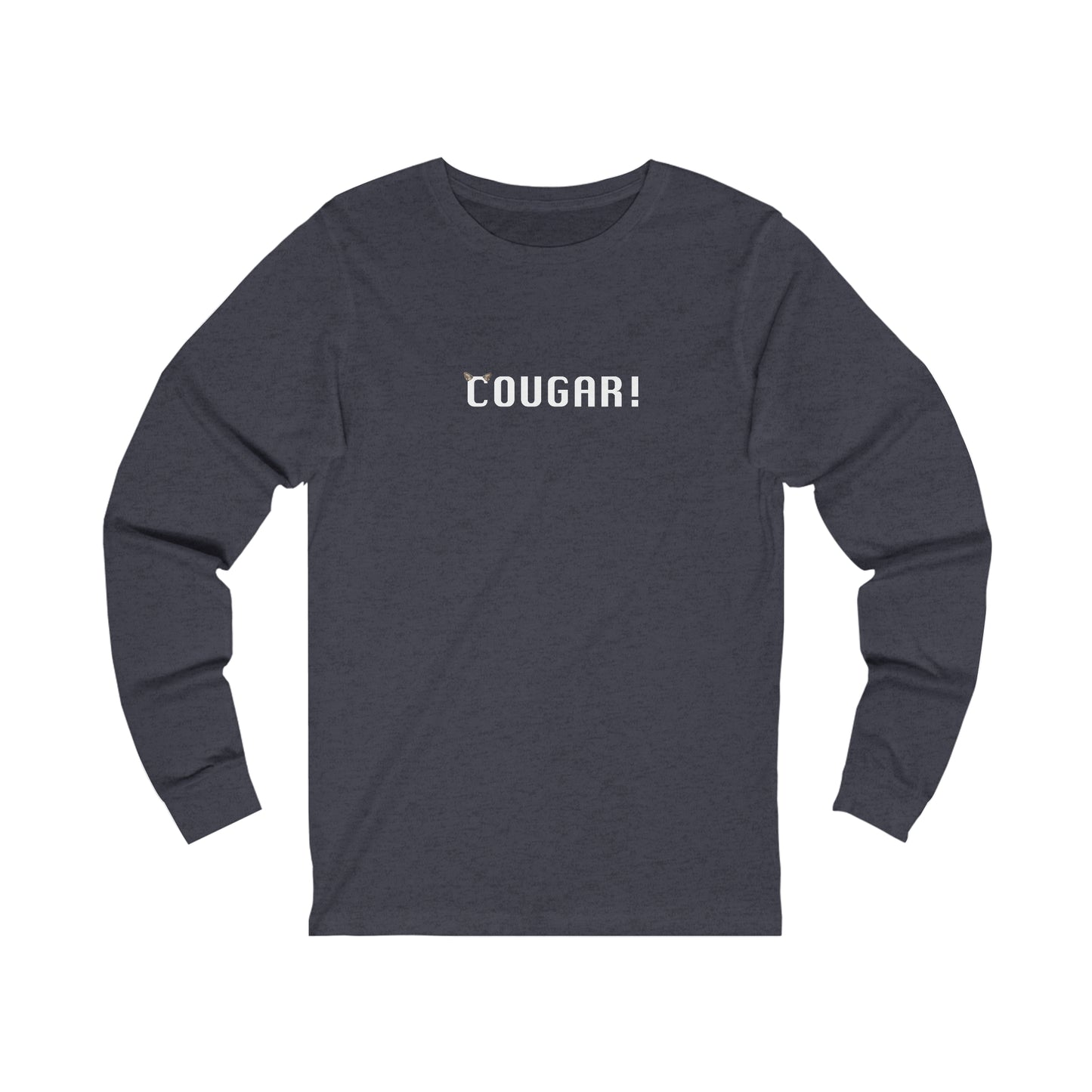 "Cougar" 100% Cotton Women's Long Sleeve Crew Neck T-Shirt