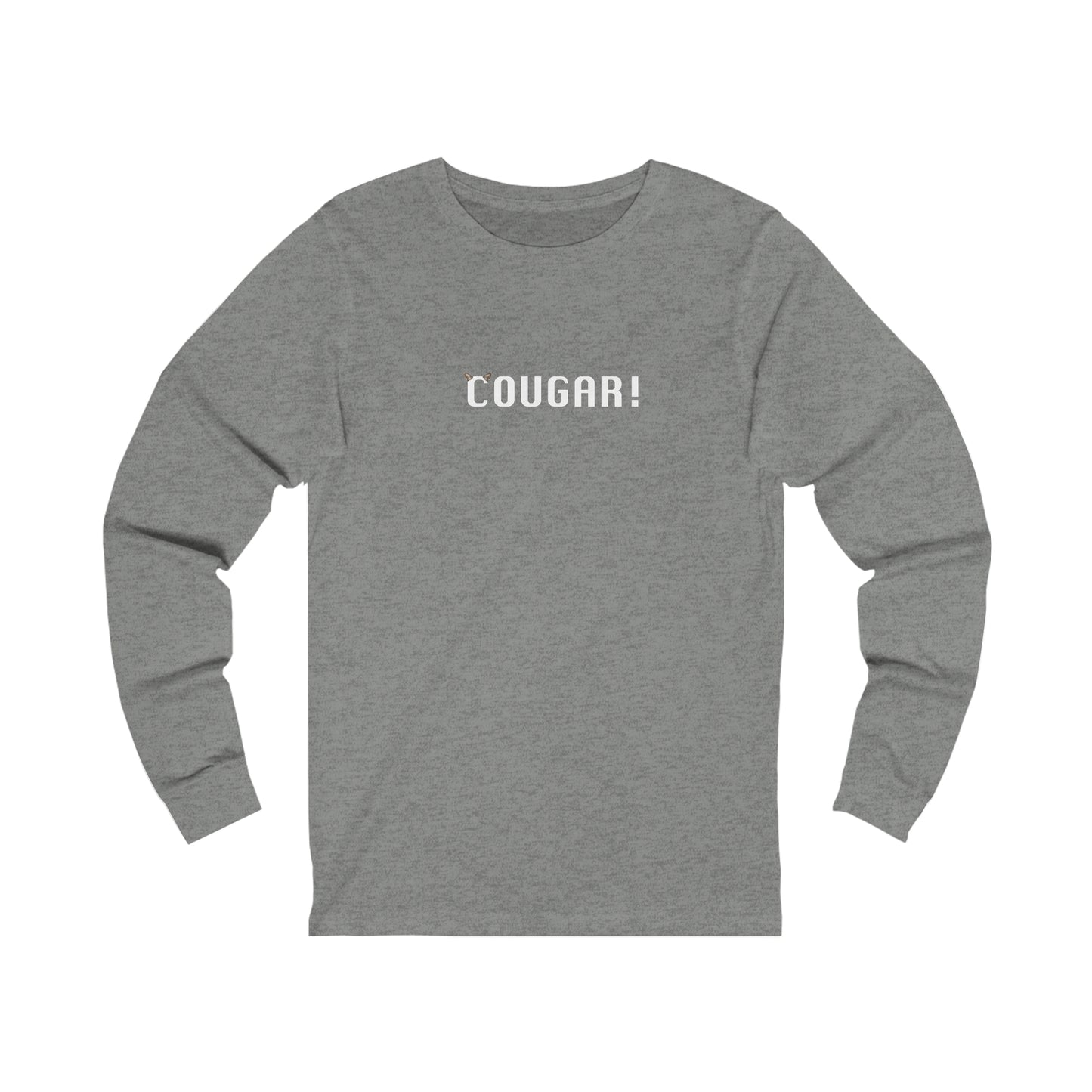 "Cougar" 100% Cotton Women's Long Sleeve Crew Neck T-Shirt