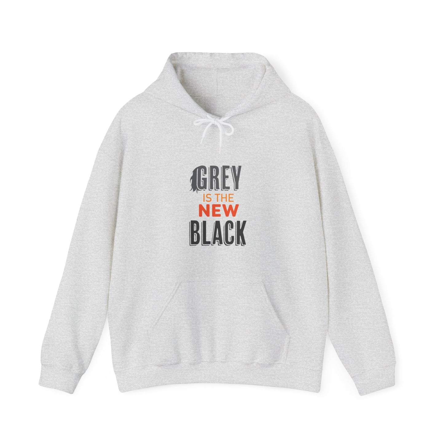 "Grey is The New Black" Heavy Blend™ Hoodie Sweatshirt (Unisex)