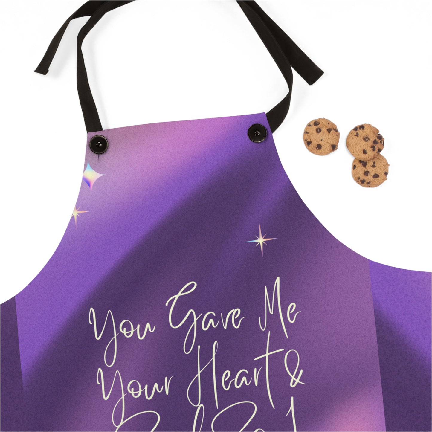Purple Mother's Day Apron With Heartwarming Message
