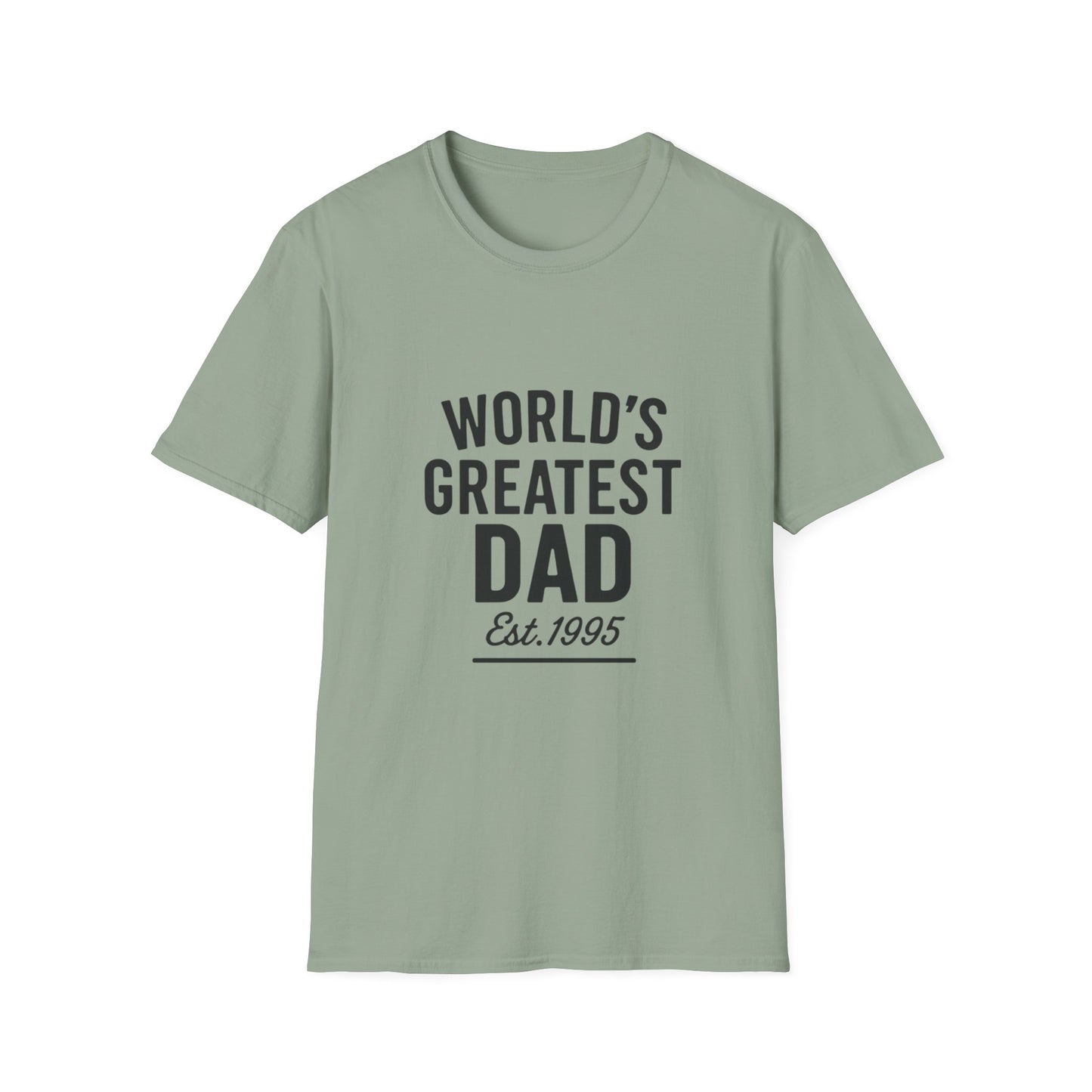 Vintage World's Greatest Dad Est 1995 Softstyle T-Shirt