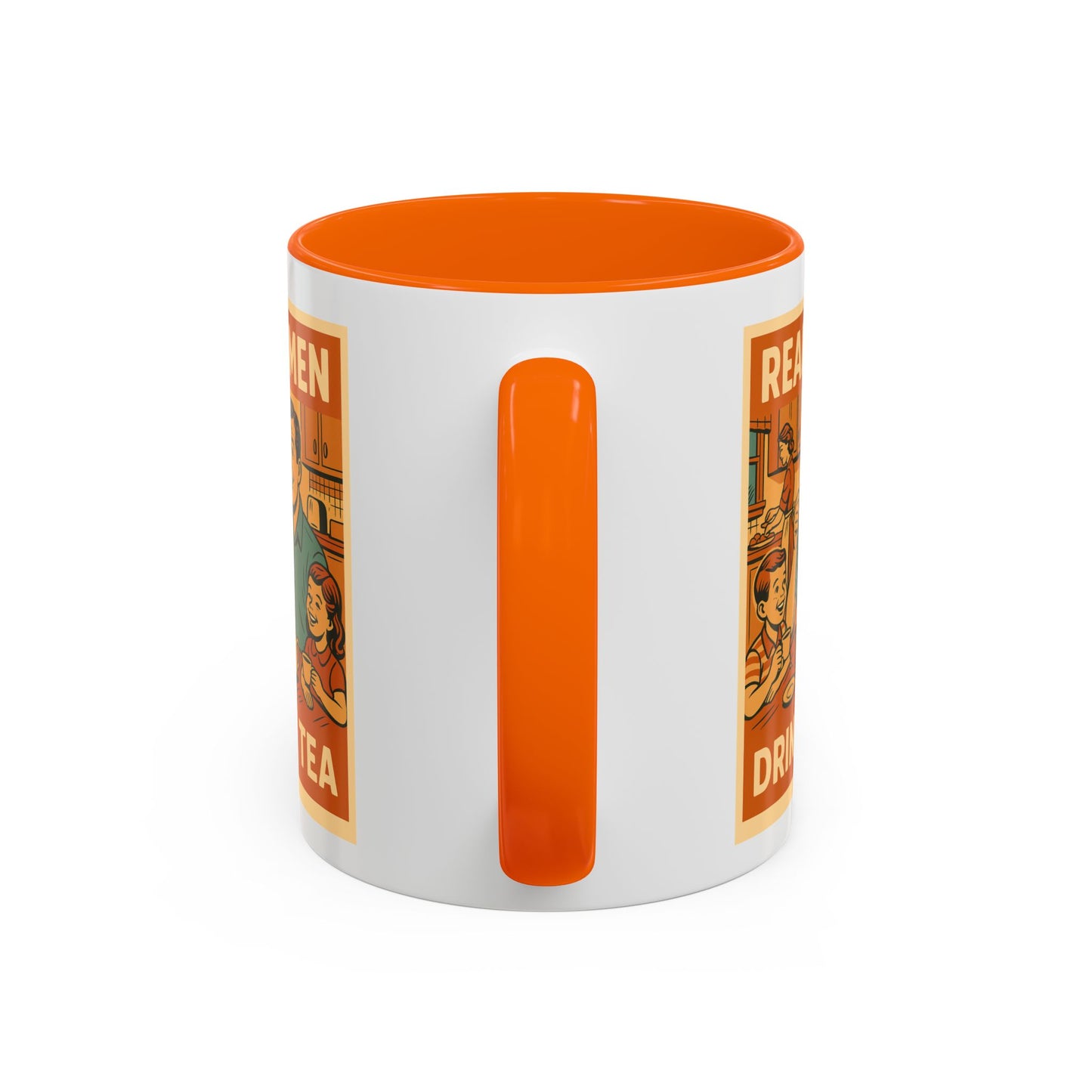 "Real Men Drink Tea" Cartoon Accent Coffee Mug, 11oz and 15 Oz