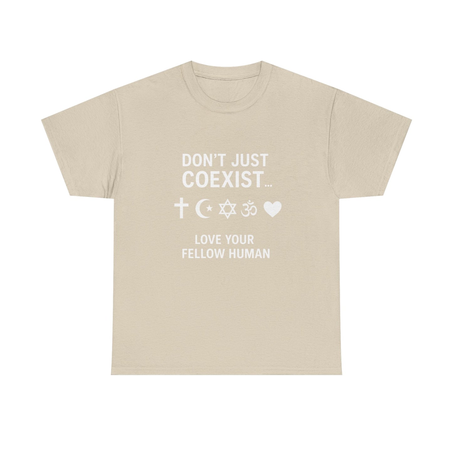 Love Your Fellow Human 100% Cotton Unisex Tee - Pro Love Message T-Shirt
