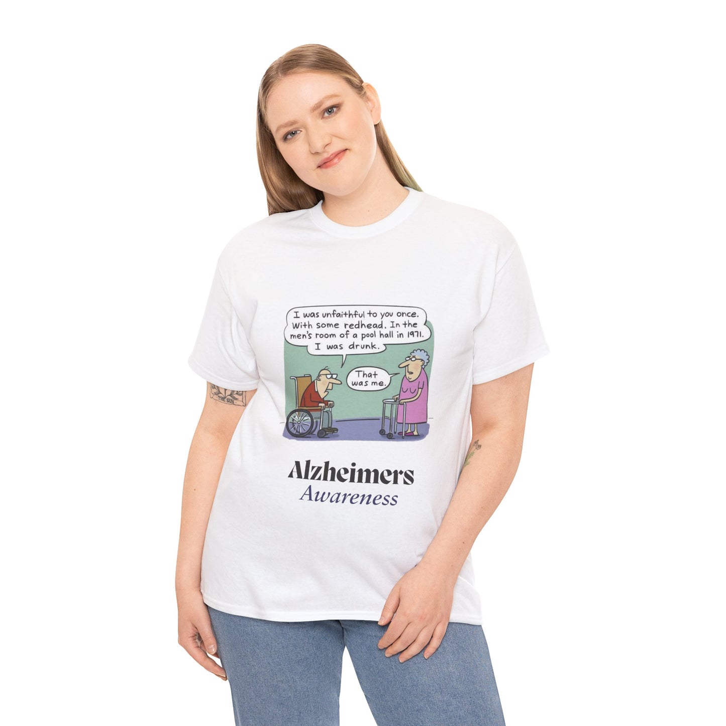 "Alzheimers Awareness" 100% Cotton T-Shirt (Unisex)