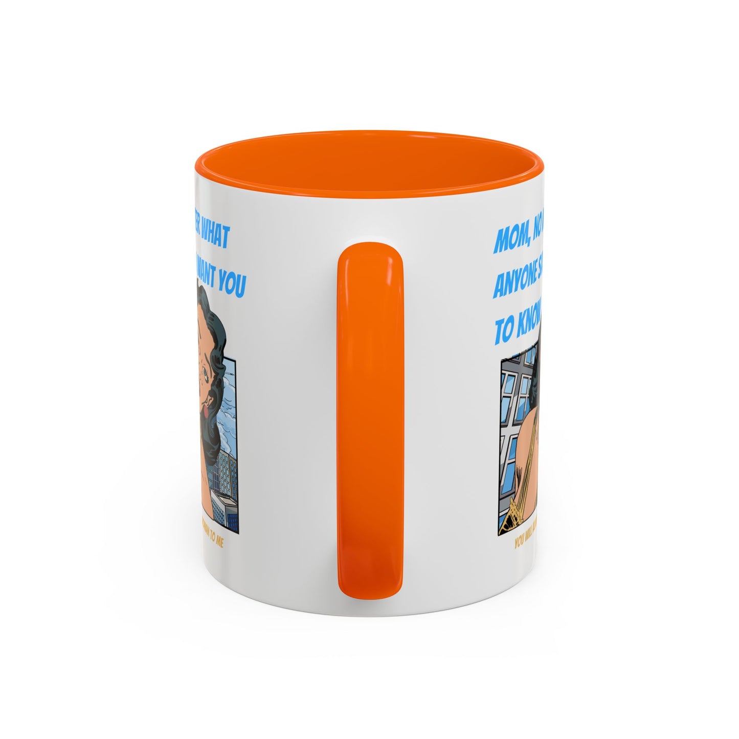"Mom" Cartoon Accent Coffee Mug, 11 Oz and 15 Oz