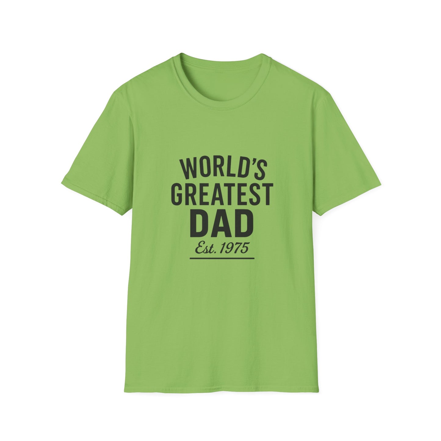 Vintage World's Greatest Dad Est 1975 Softstyle T-Shirt