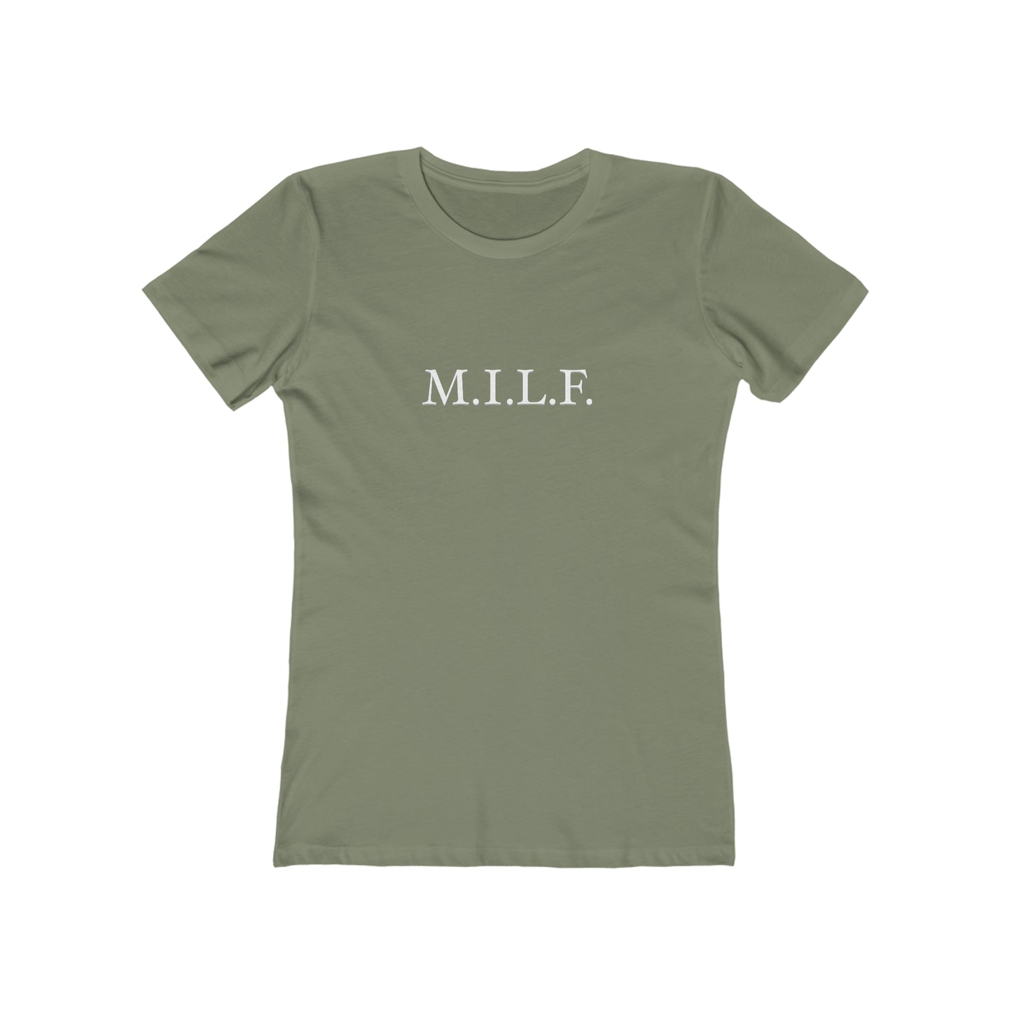 "M.I.L.F." 100% Cotton Women's Boyfriend T-Shirt