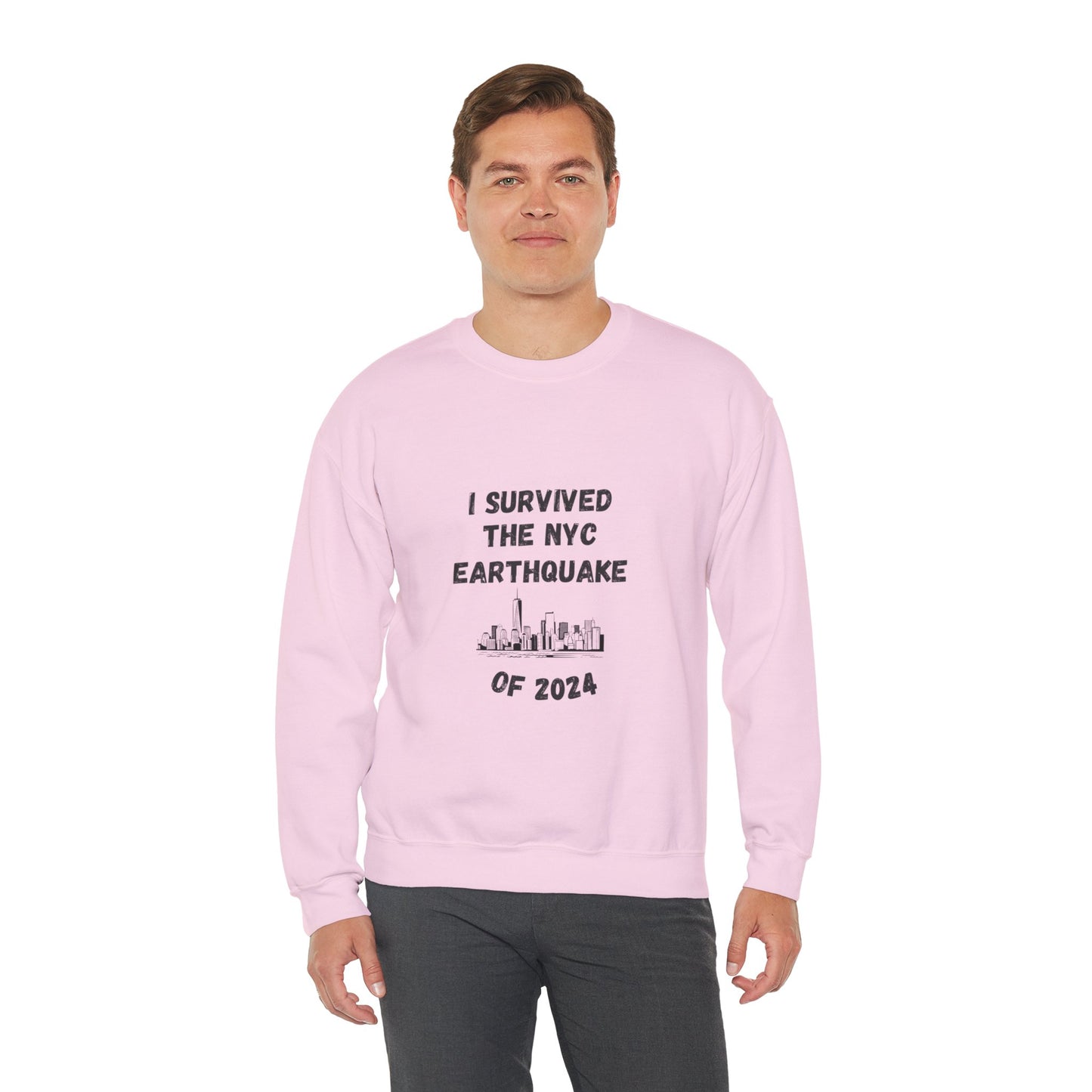 " I Survived The NYC Earthquake" Heavy Blend™ Crewneck Sweatshirt (Unisex)