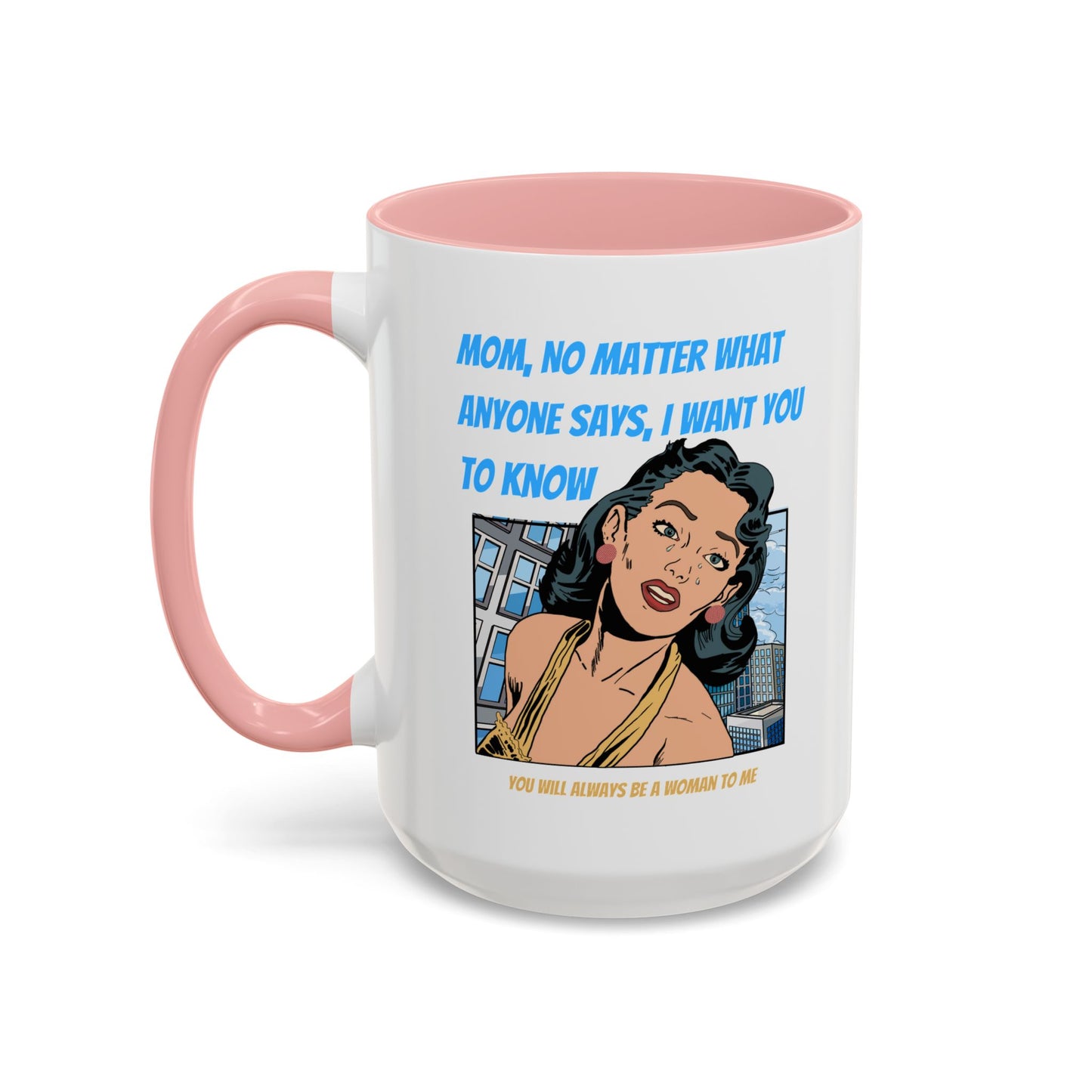 "Mom" Cartoon Accent Coffee Mug, 11 Oz and 15 Oz