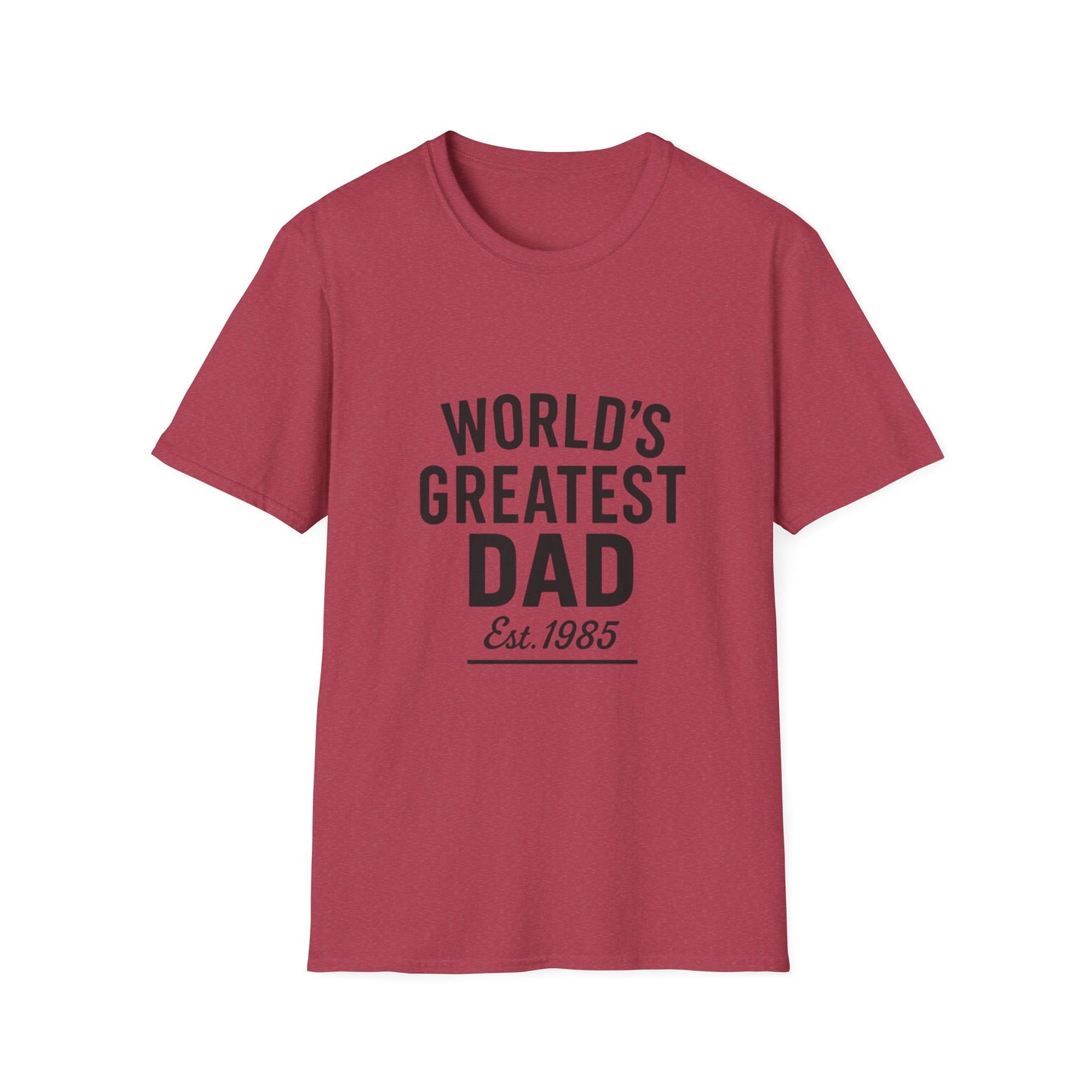 Vintage World's Greatest Dad Est 1955 Softstyle T-Shirt