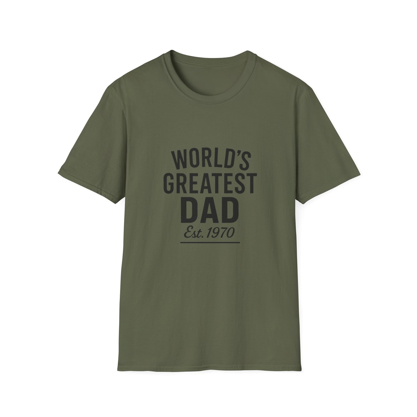 Vintage World's Greatest Dad Est 1970 Softstyle T-Shirt
