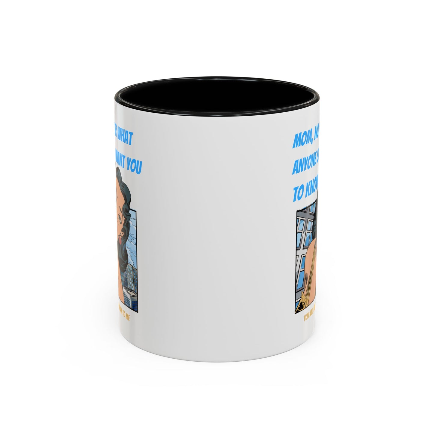 "Mom" Cartoon Accent Coffee Mug, 11 Oz and 15 Oz