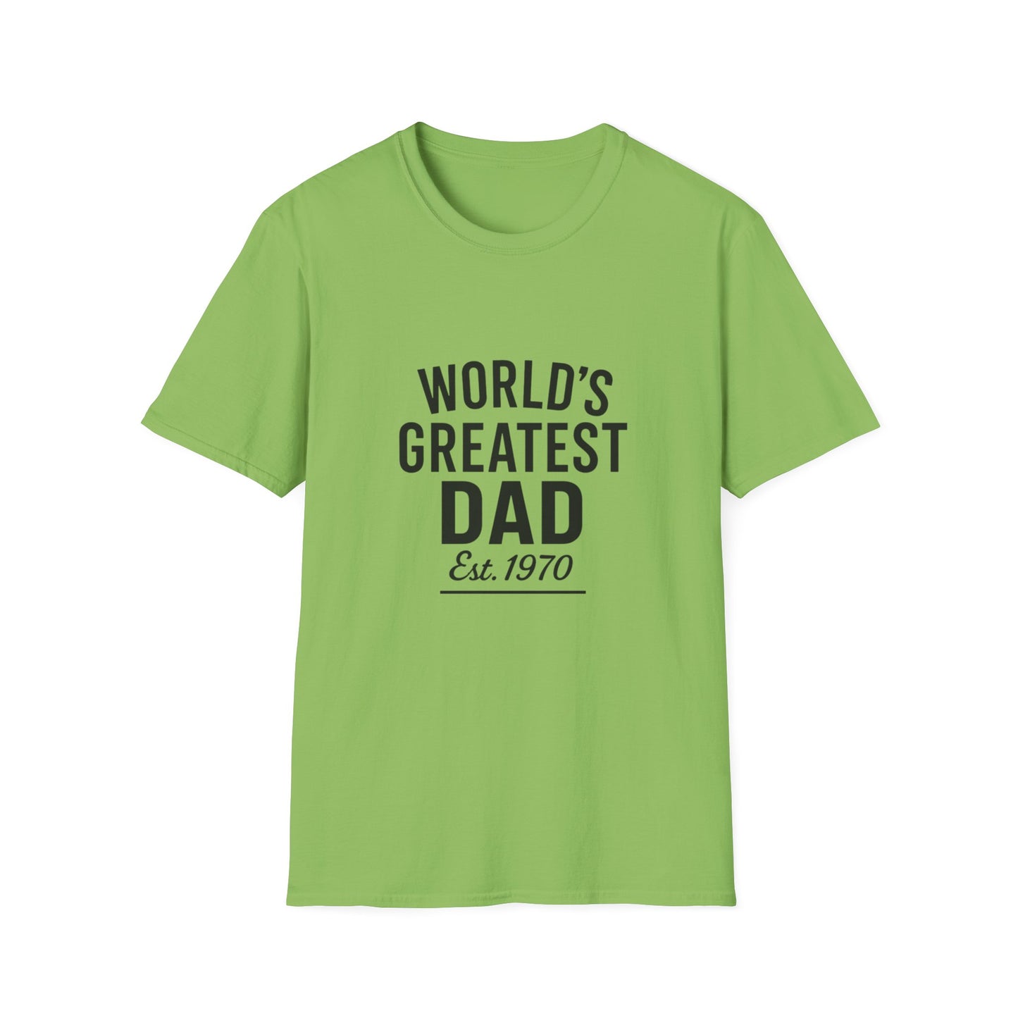 Vintage World's Greatest Dad Est 1970 Softstyle T-Shirt