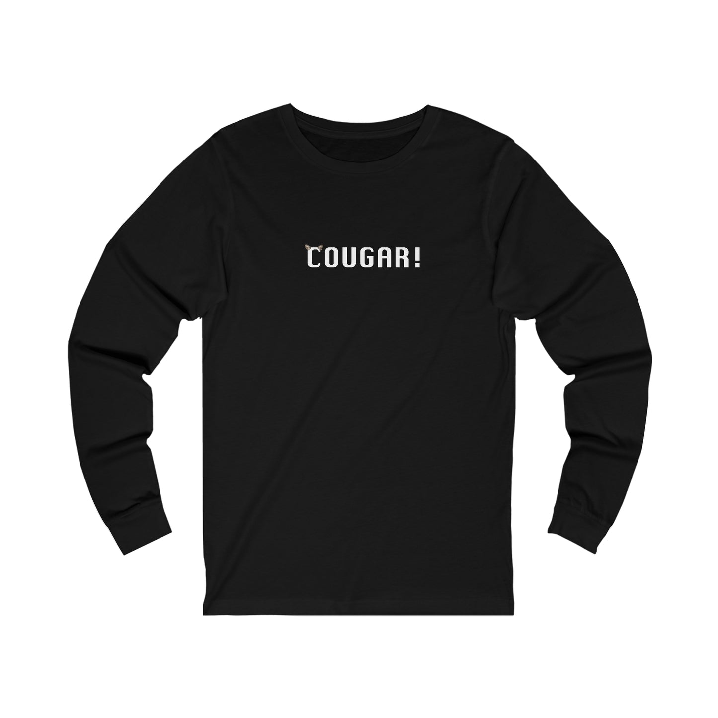 "Cougar" 100% Cotton Women's Long Sleeve Crew Neck T-Shirt