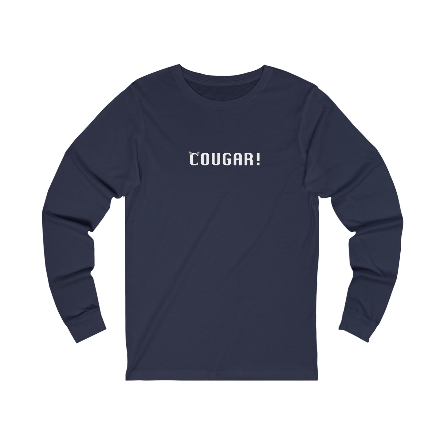 "Cougar" 100% Cotton Women's Long Sleeve Crew Neck T-Shirt