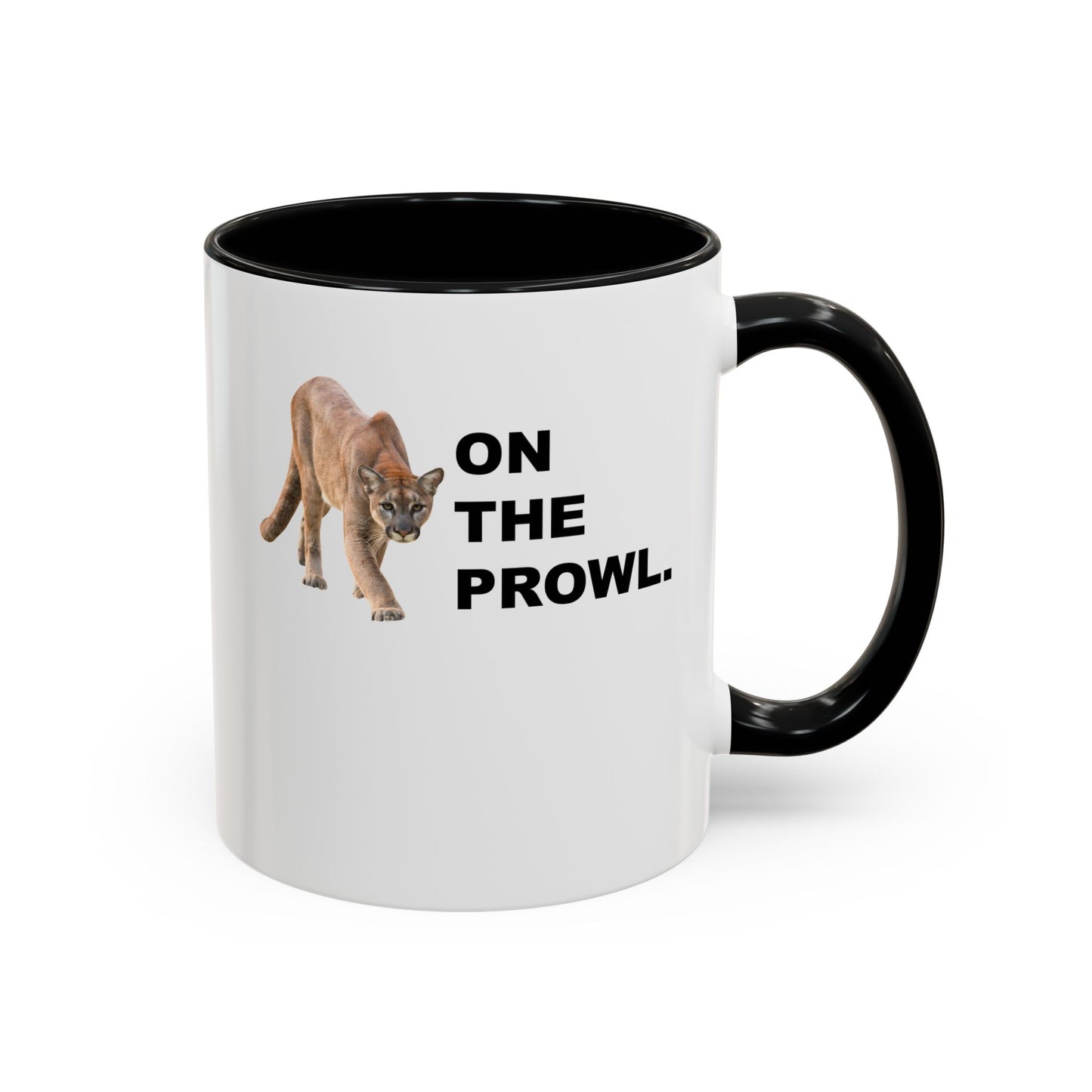 "On The Prowl" Accent Coffee Mug, 11 Oz and 15 Oz