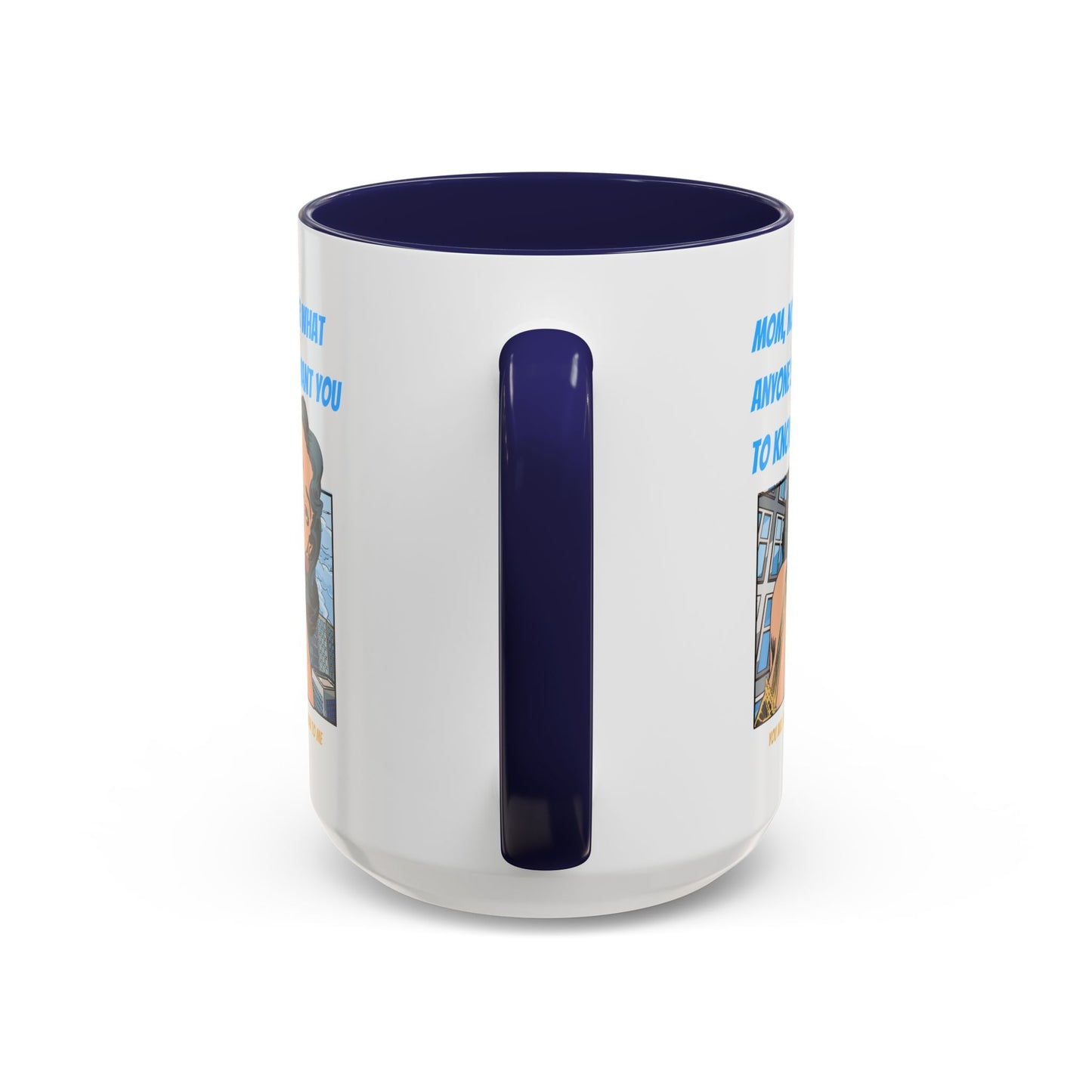 "Mom" Cartoon Accent Coffee Mug, 11 Oz and 15 Oz
