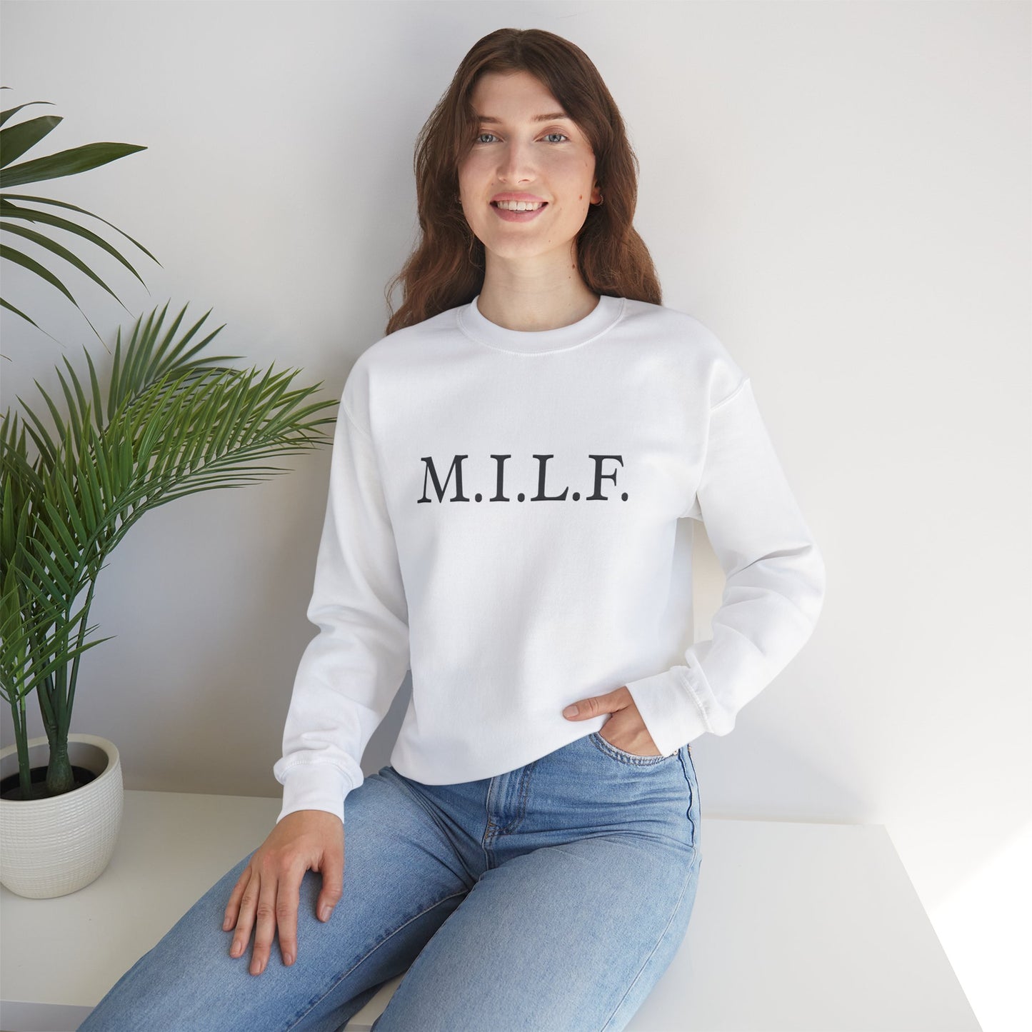 M.I.L.F. Heavy Blend™ Women's Crewneck Sweatshirt