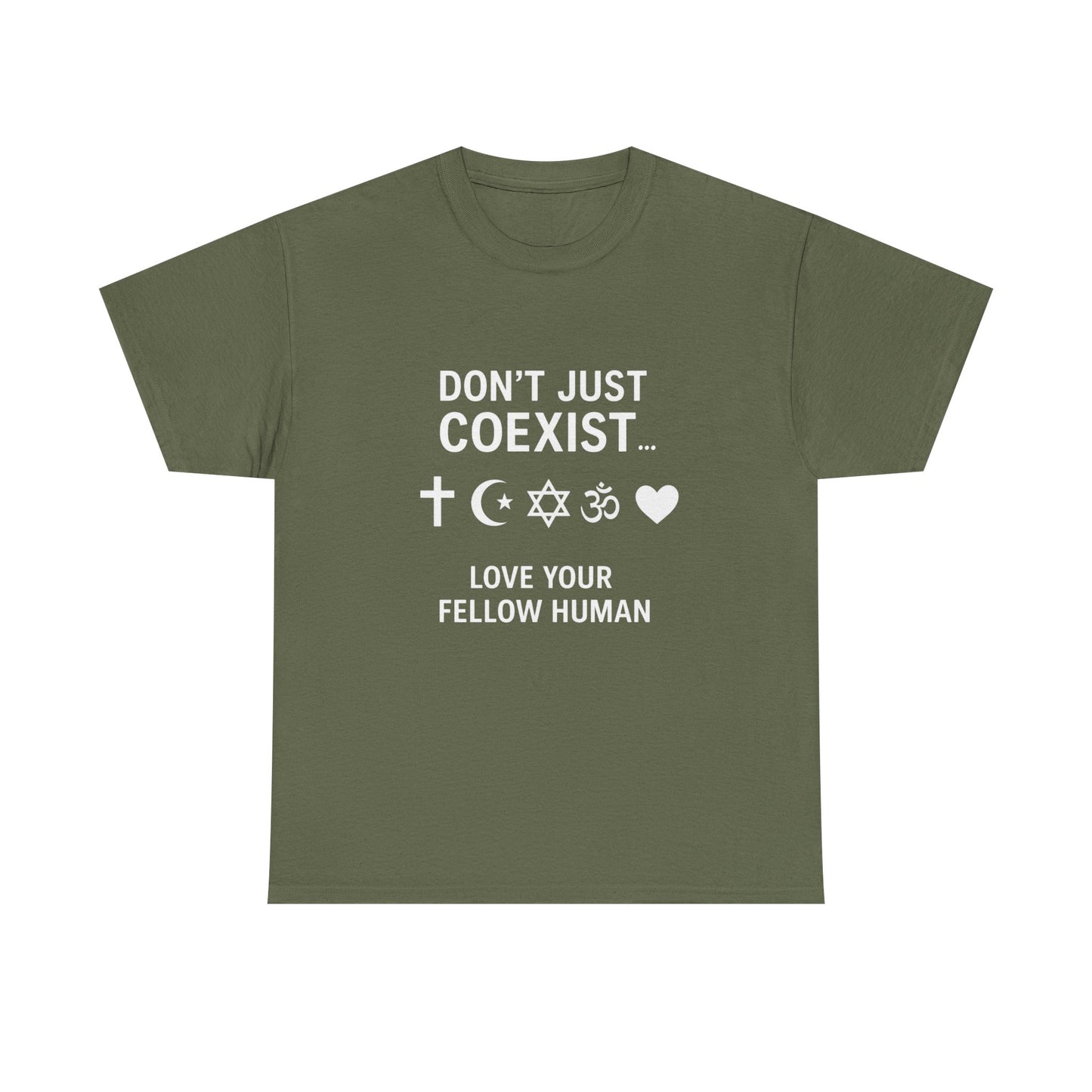 Love Your Fellow Human 100% Cotton Unisex Tee - Pro Love Message T-Shirt
